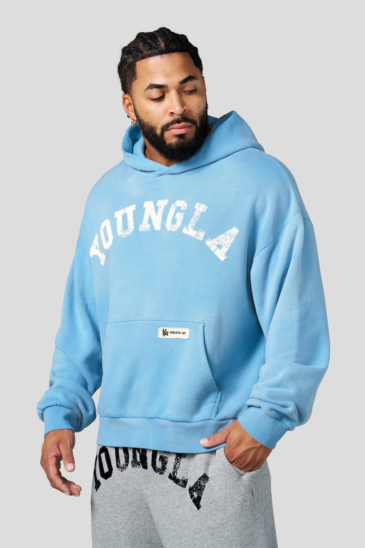 YoungLA 5022 - Arc Collection - Hoodies 'Sky Blue Wash'