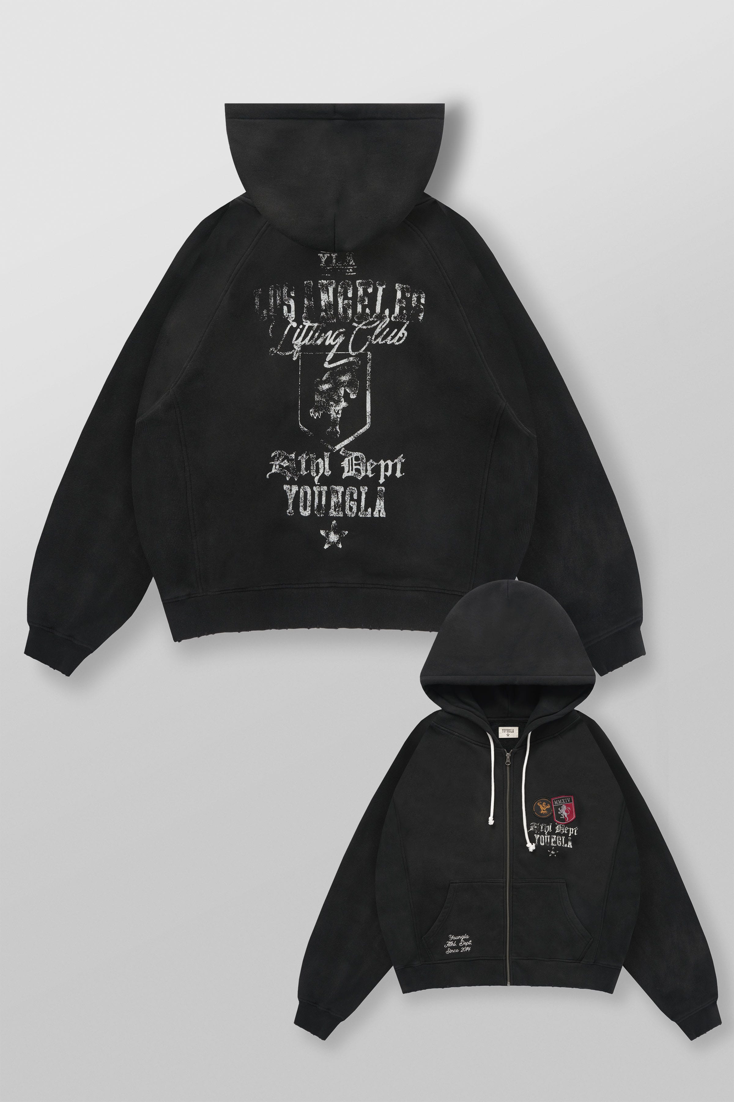 YoungLA 5132 - Golden Era Zip-Ups 'Black Wash'