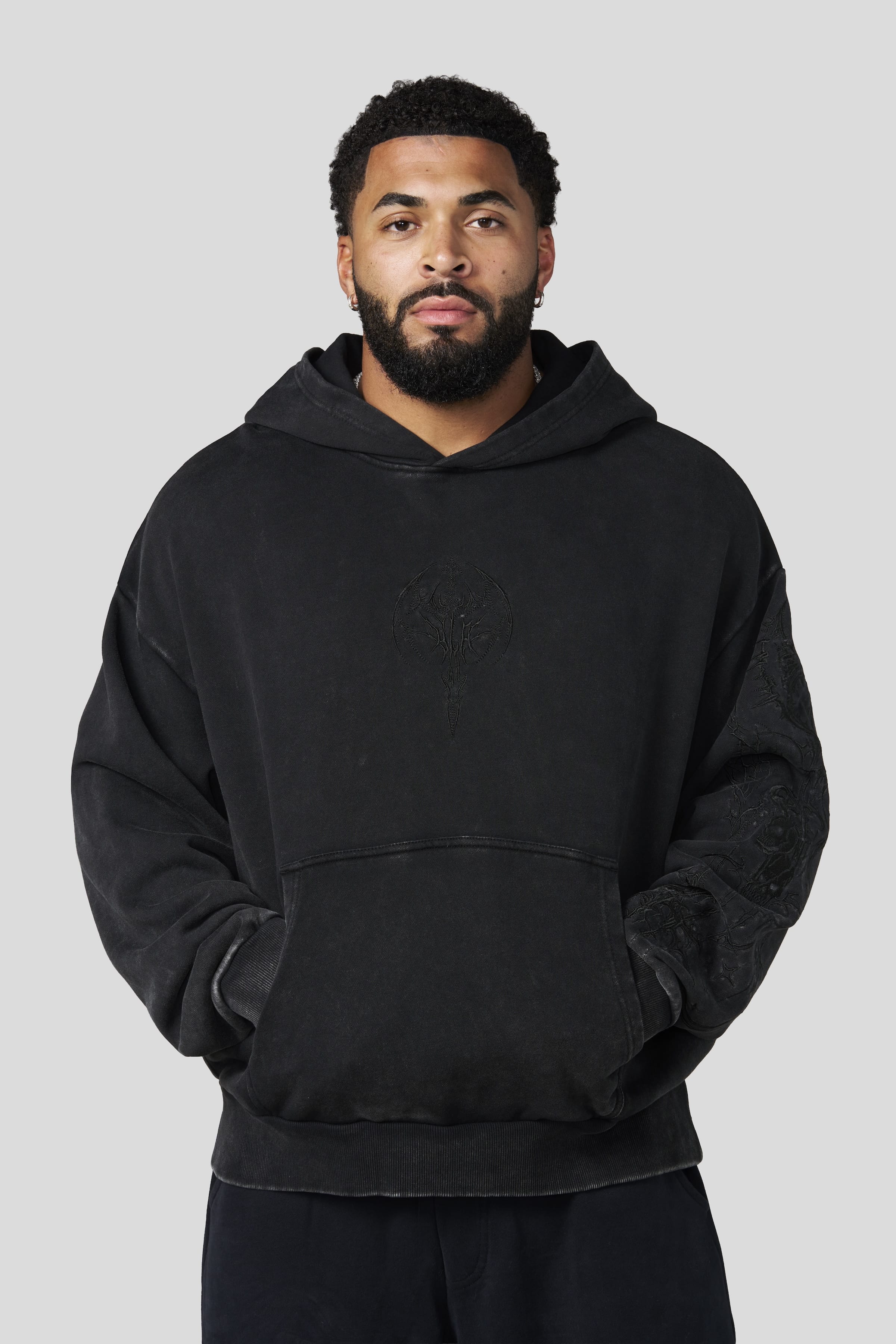 YoungLA 5234 - Sigil Crest Hoodies 'Black Wash'