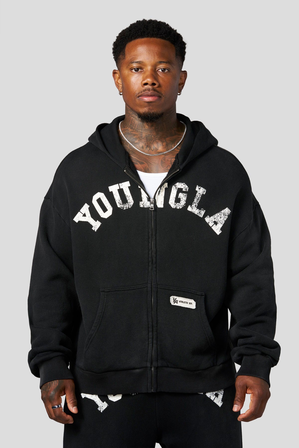 YoungLA 5268 - Arc Collection - Zip-Up 'Black Wash'