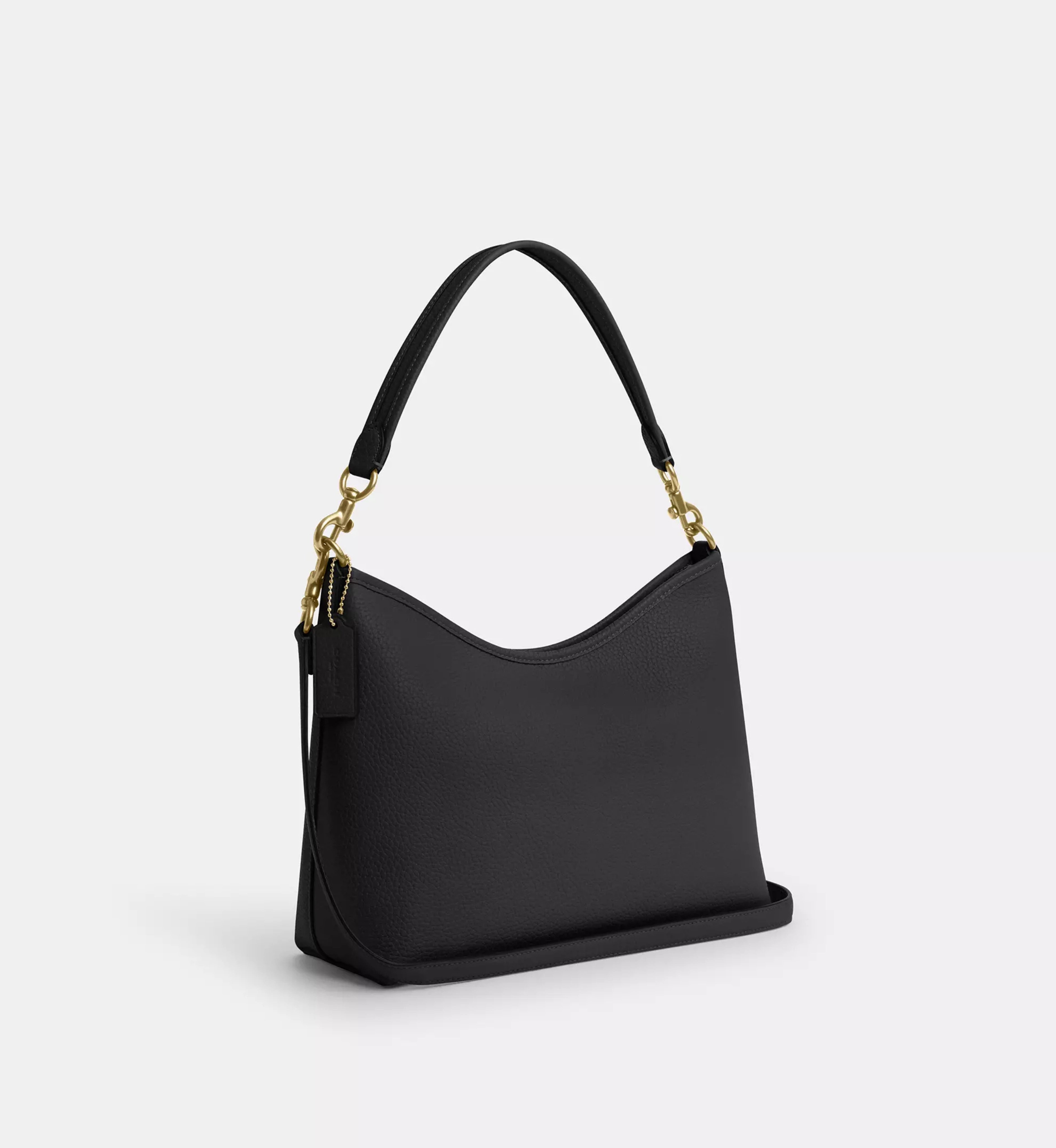 Coach Laurel Shoulder Bag 'Pebbled Leather Gold Black'