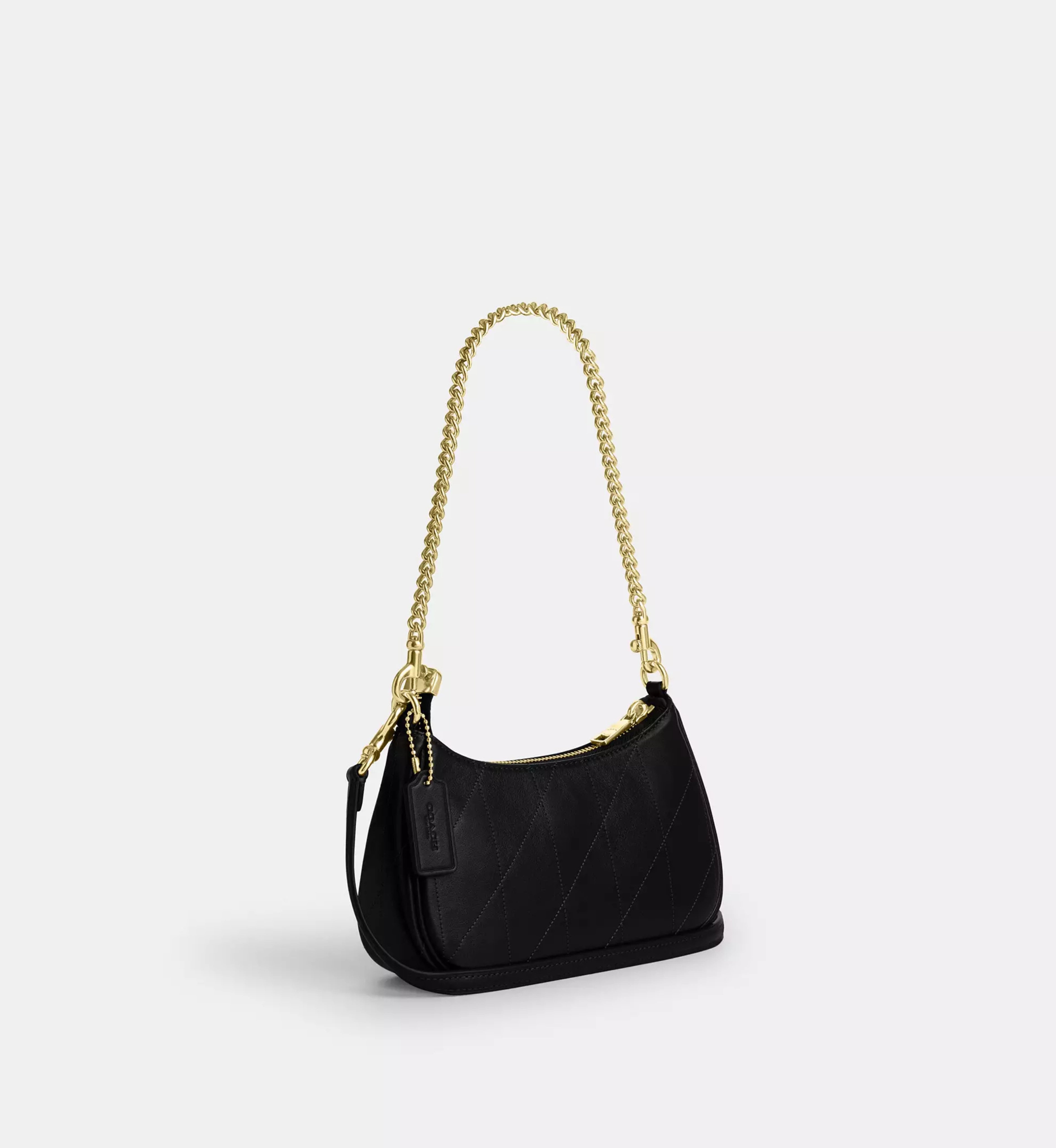 Coach Teri Mini Crossbody Bag With Quilting 'Gold Black'