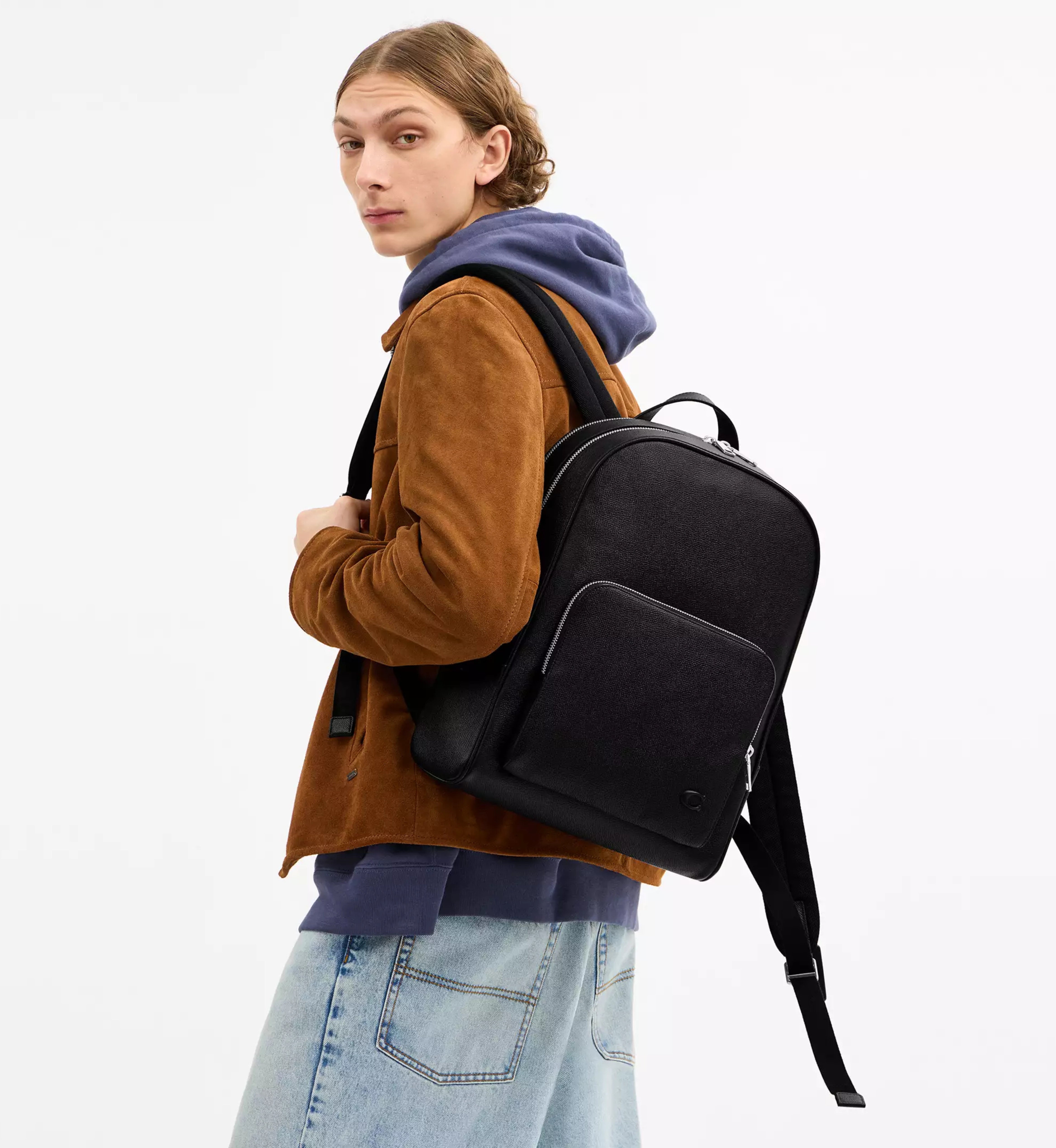 Coach Wade Backpack 'Crossgrain Leather Black'