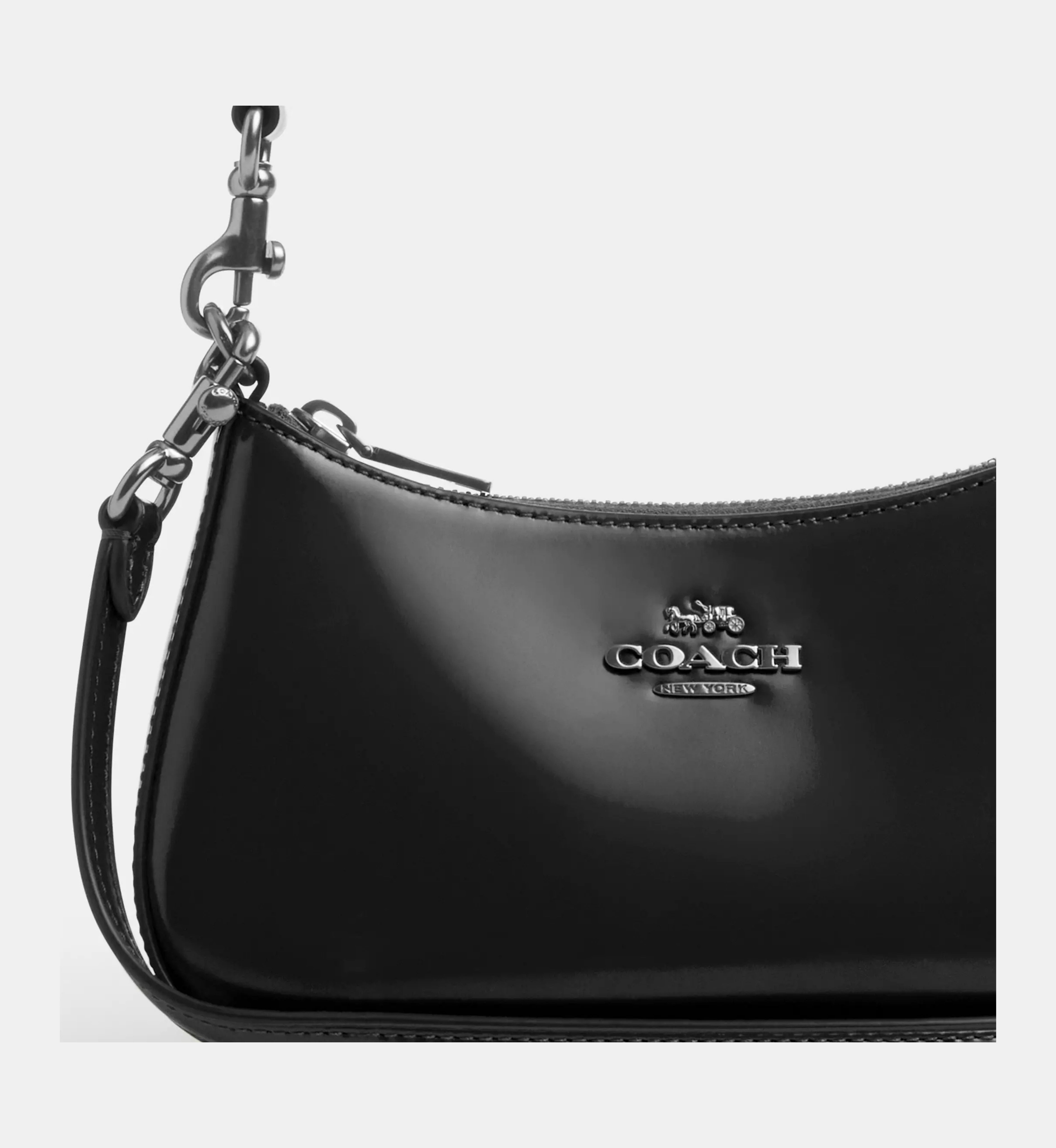 Coach Teri Mini Crossbody Bag 'Novelty Leather Silver Black'