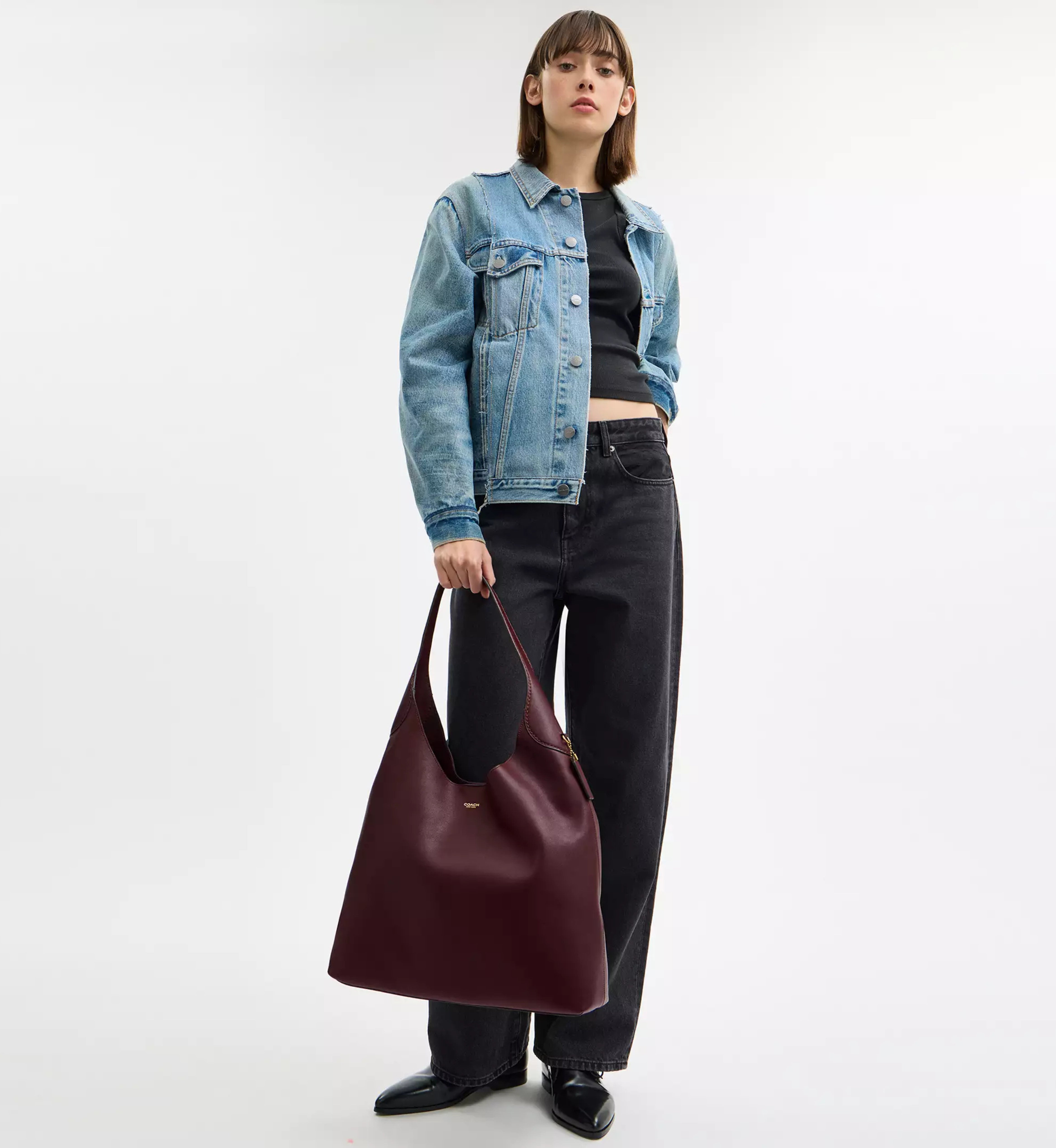 Coach Brooklyn Shoulder Bag 39 'Smooth Leather Brass Merlot'