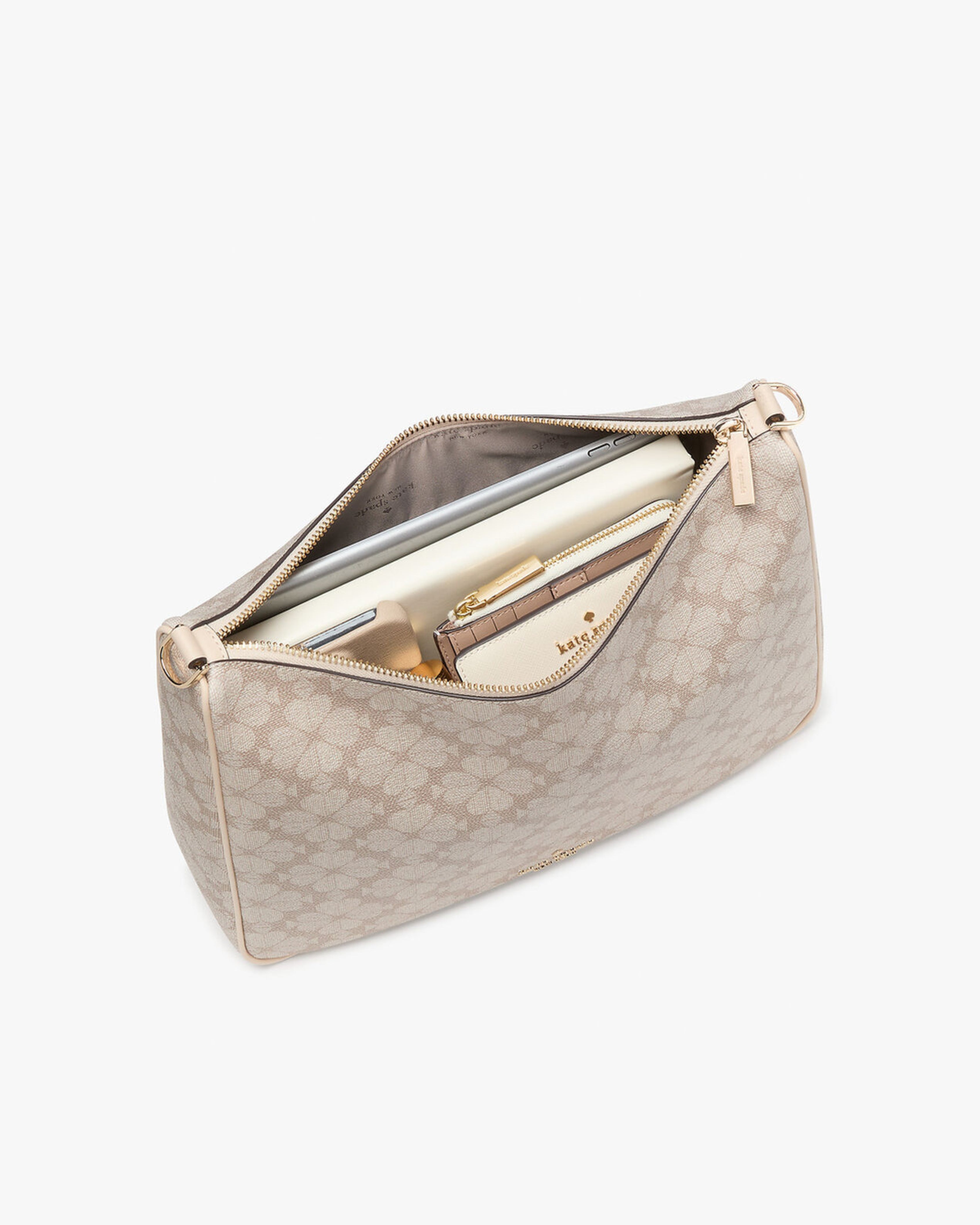 Kate Spade Spade Flower Large Crossbody With Pouch 'Dark Beige Multi'