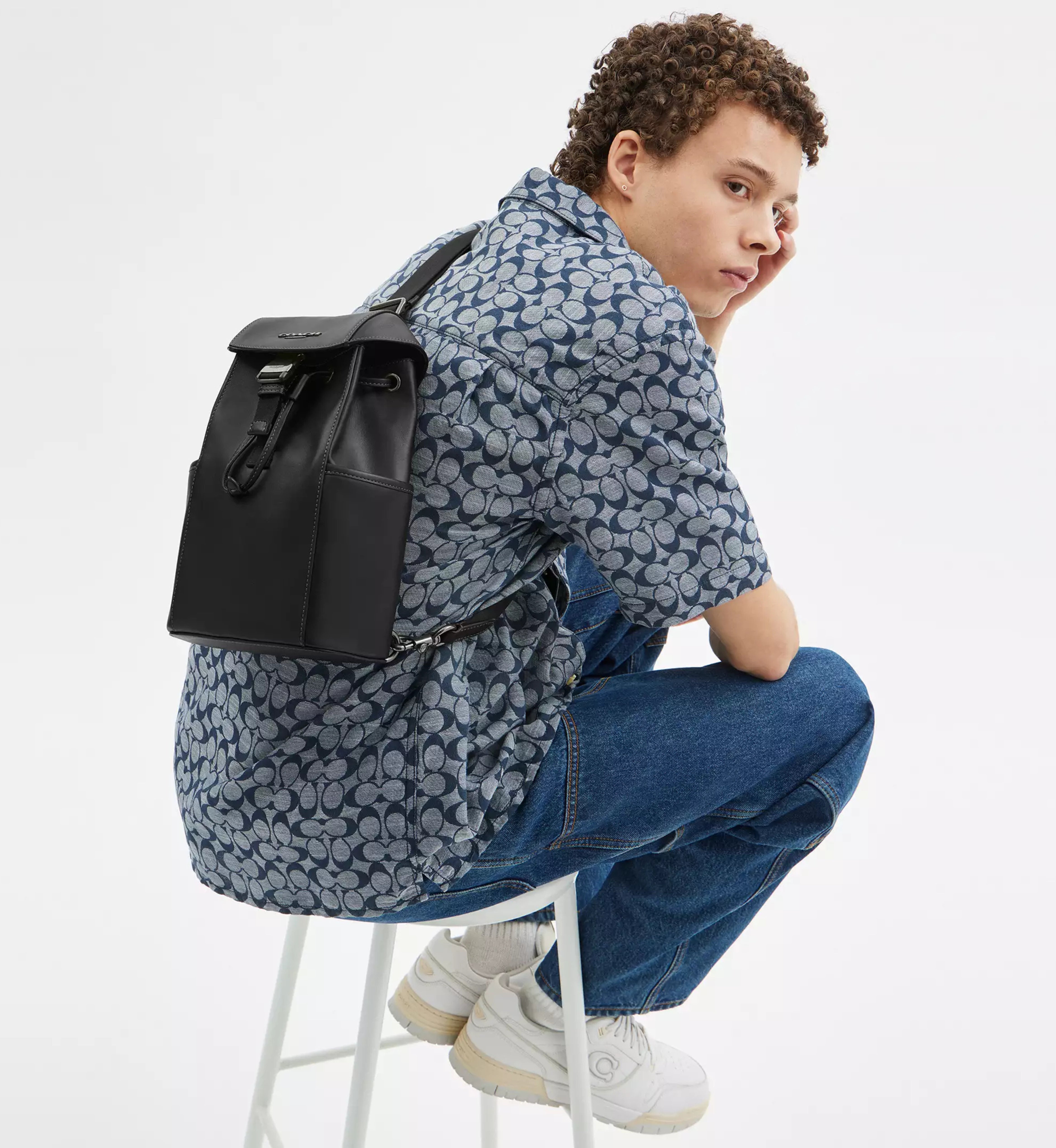 Coach Racer Pack 'Smooth Leather Gunmetal Black'