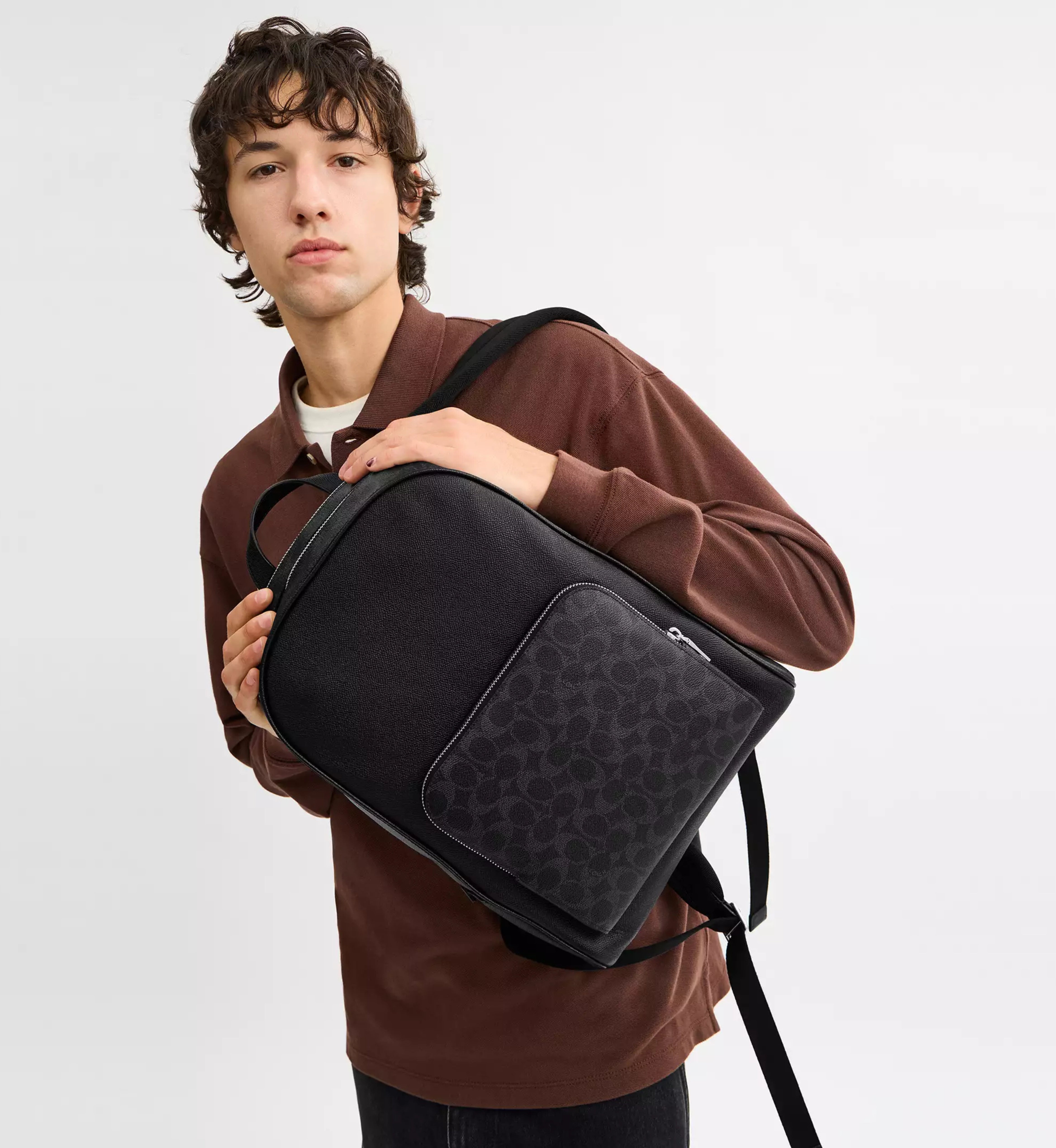 Coach Wade Backpack In Signature Canvas 'Signature Canvas Black Signature'