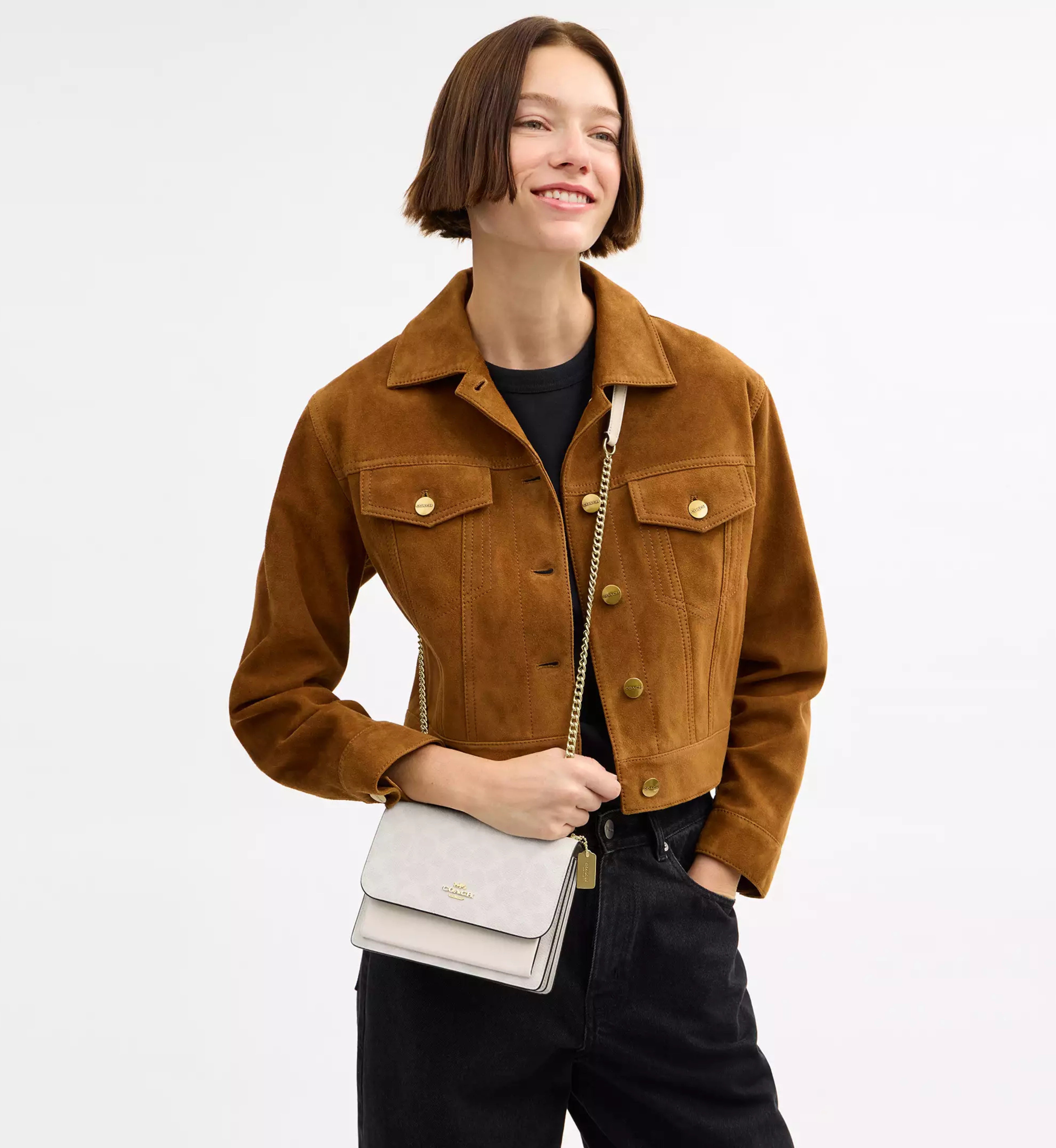 Coach Mini Klare Crossbody Bag In Signature Canvas 'Signature Canvas Gold White Chalk'