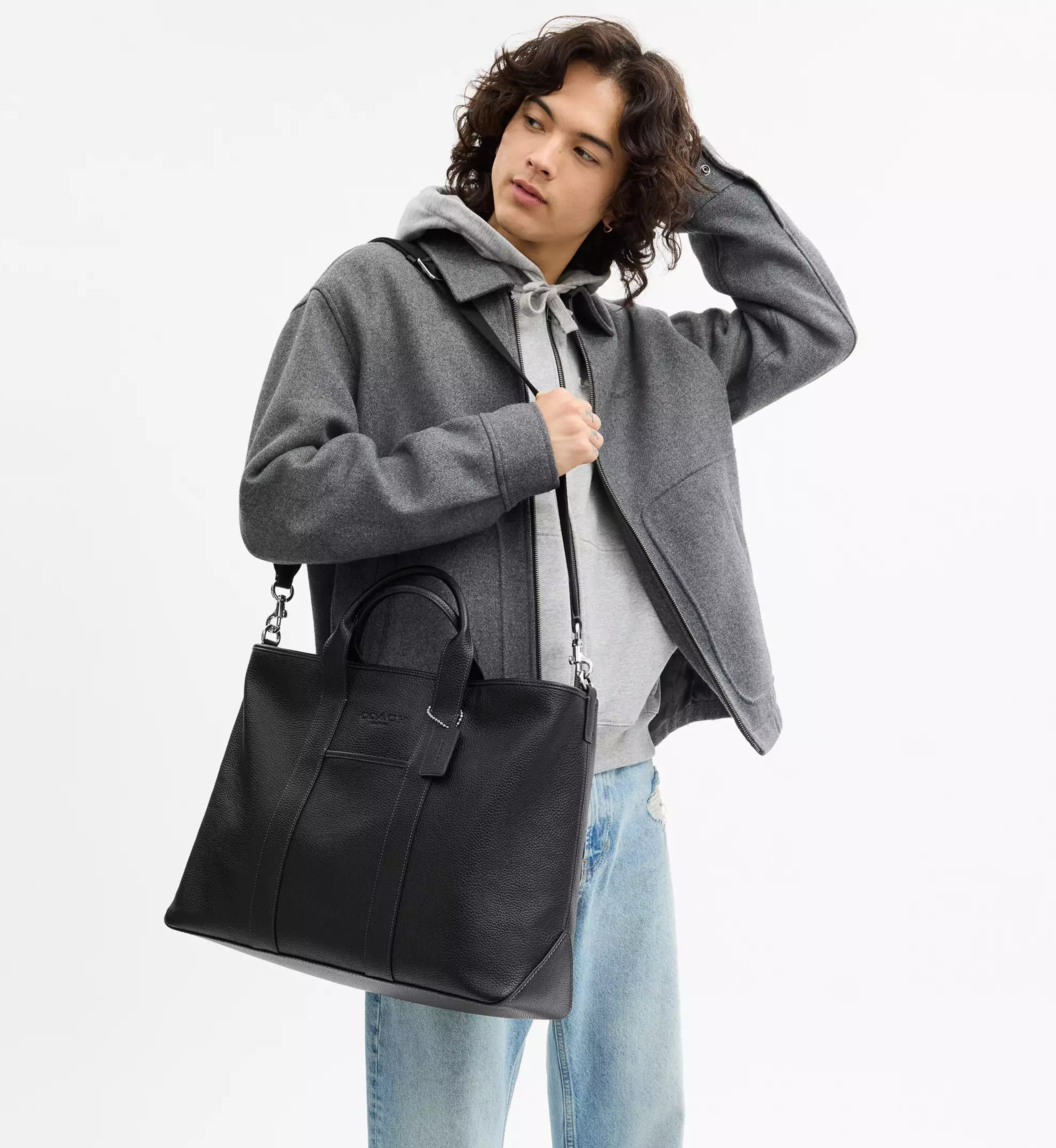 Coach Grayson Tote Bag With Charms 'Silver Black'