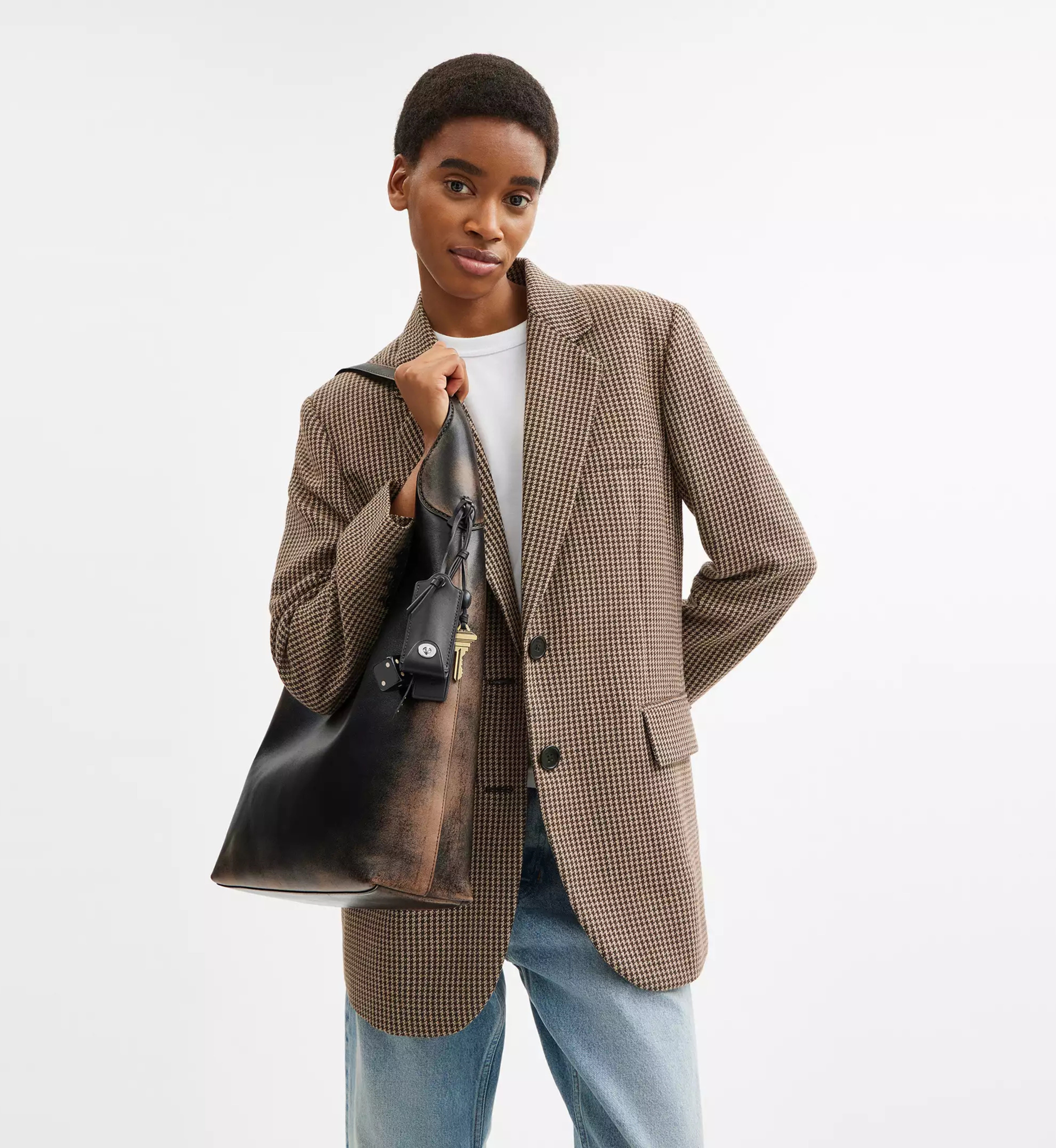 Coach Brooklyn Shoulder Bag 39 In Loved Leather 'Loved Leather Silver Black Brown'