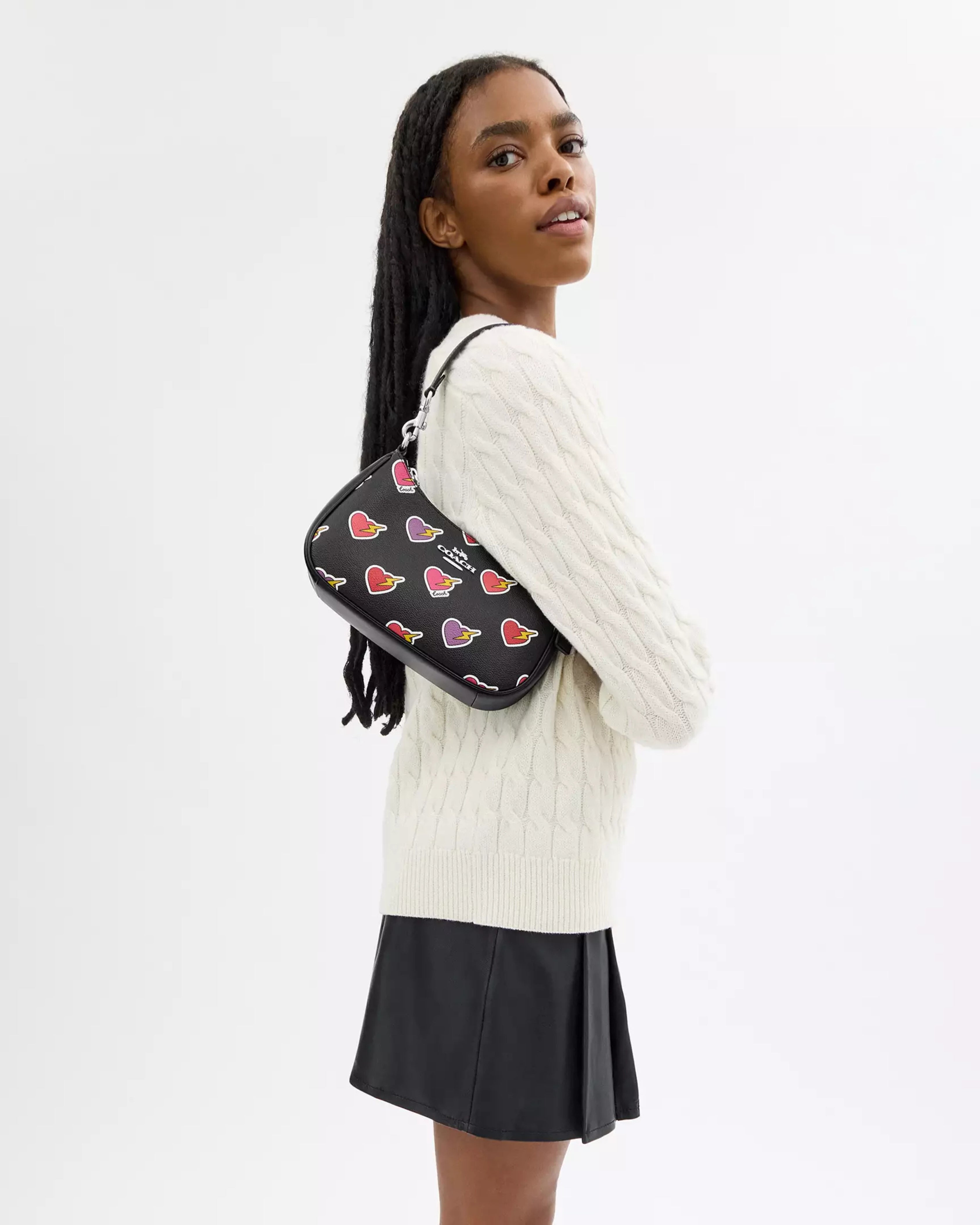 Coach Teri Shoulder Bag With 'Heart Bolt Print'