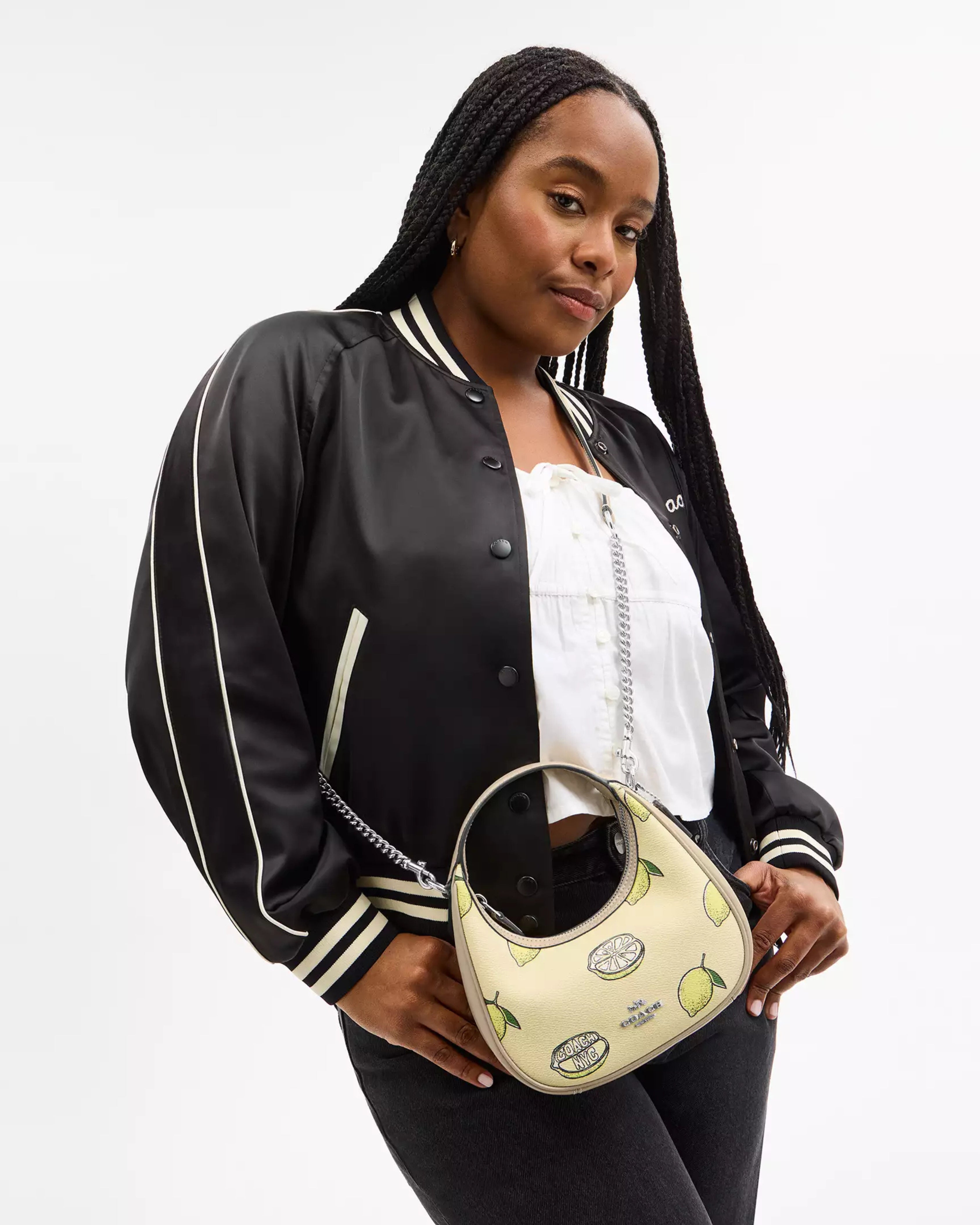 Coach Carmen Mini Crossbody Bag With 'Lemon Print'