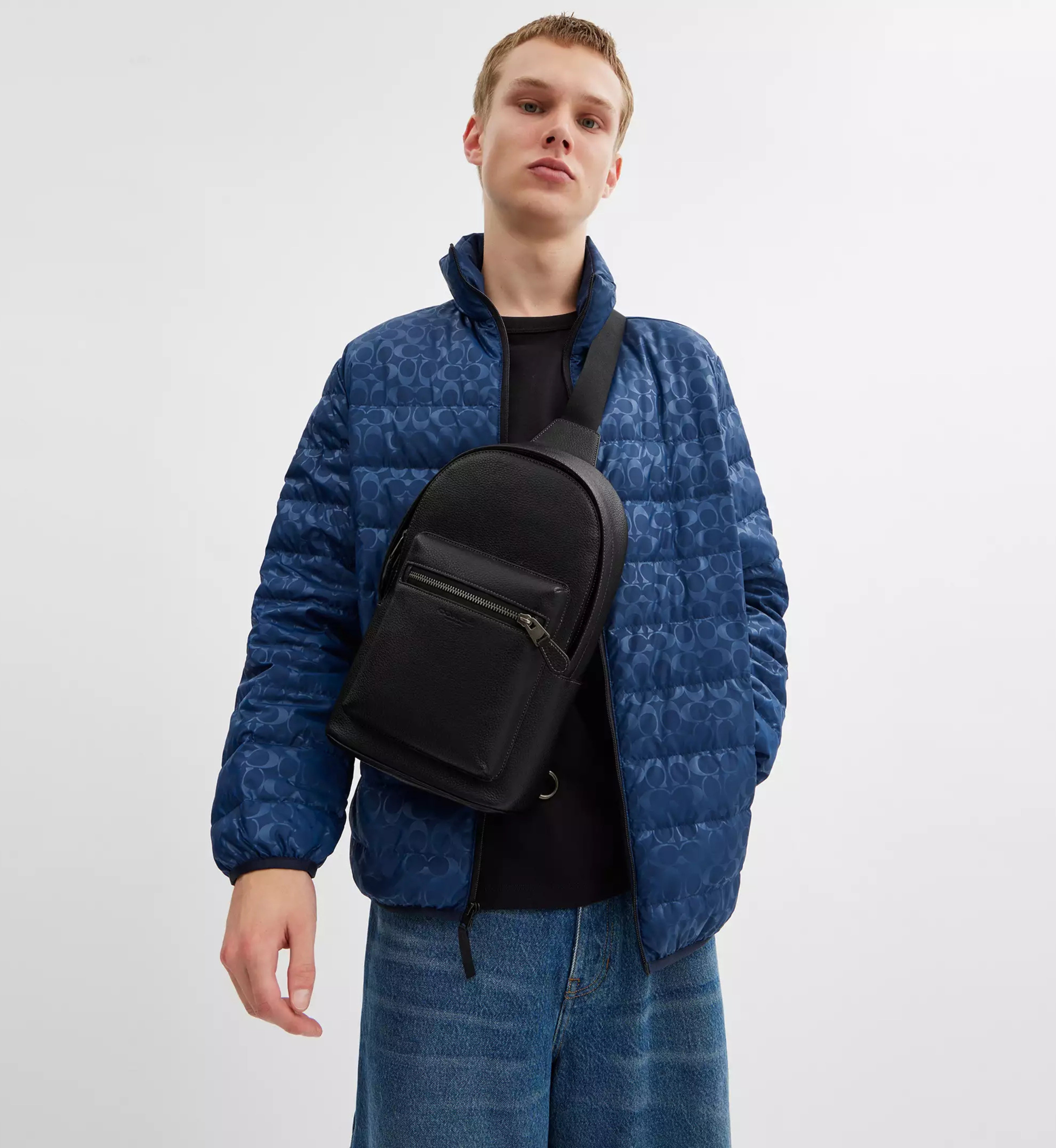 Coach West Pack 'Pebbled Leather Gunmetal Black'