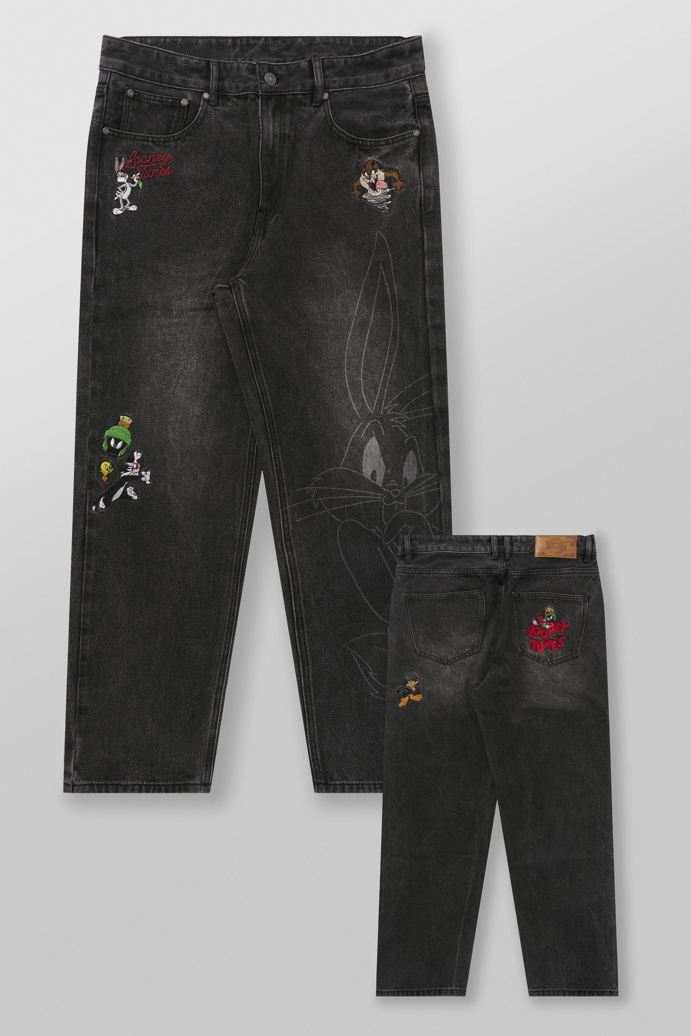 Young La 6035 - Looney Tunes Denim Jeans 'Black Wash'