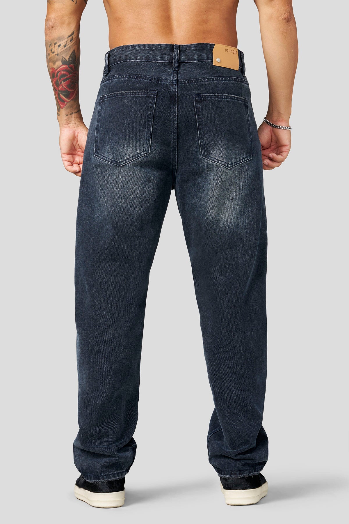 YoungLA 6038 - Perfect Straight Cut Jeans 'Dark Navy Wash'