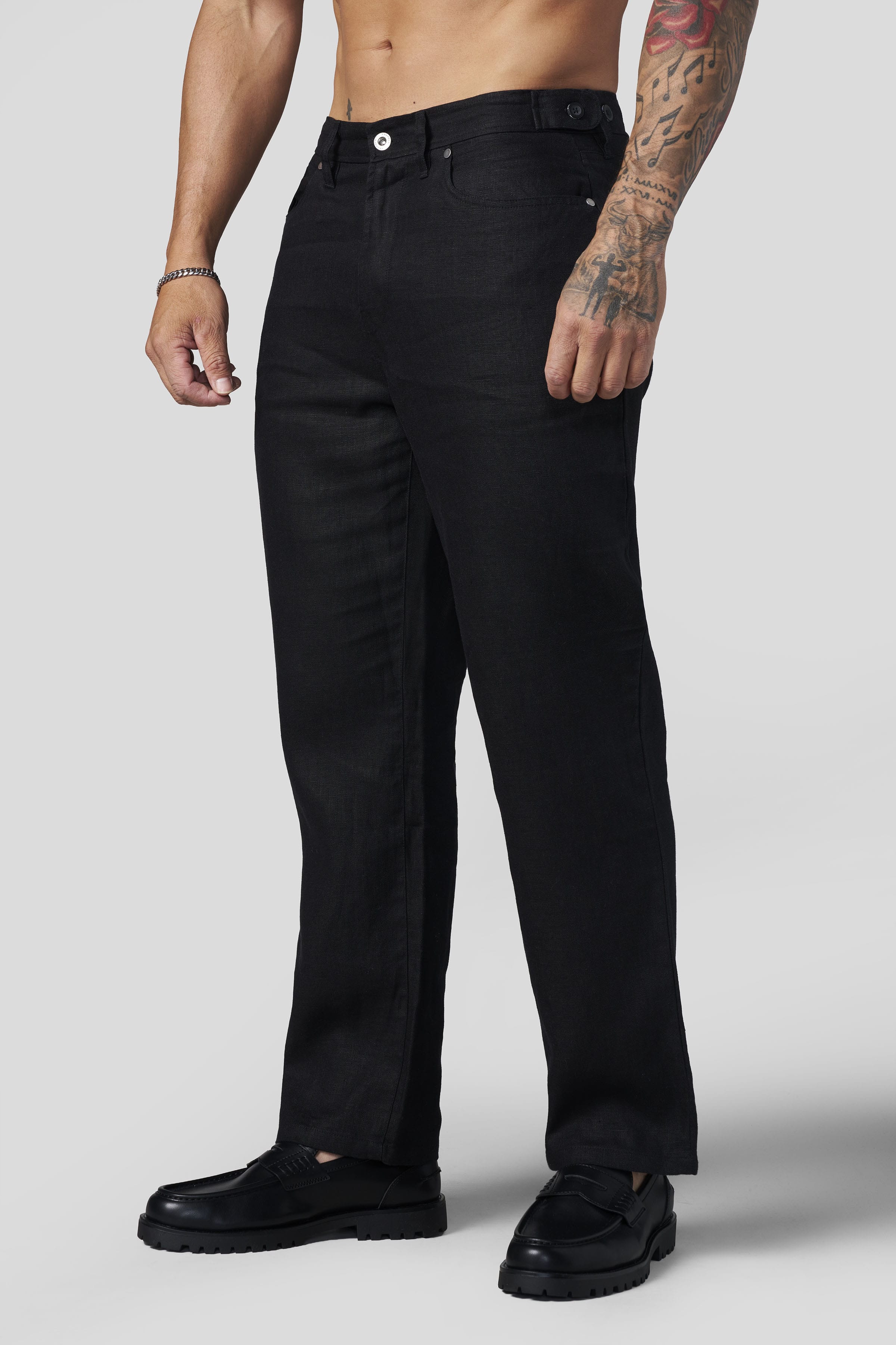 Young La 6049 - Linen Monaco Pants 'Black'