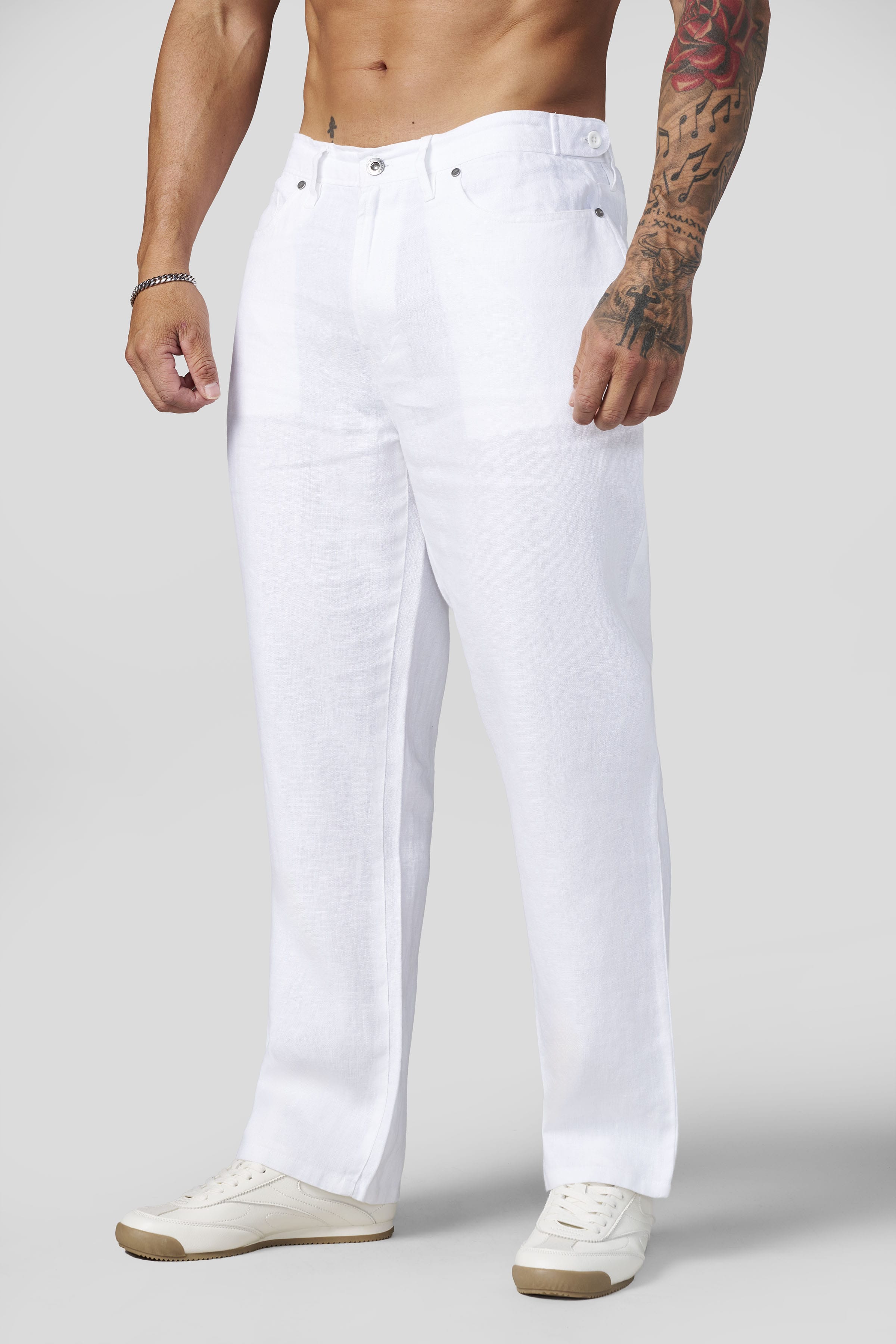 Young La 6049 - Linen Monaco Pants 'White'