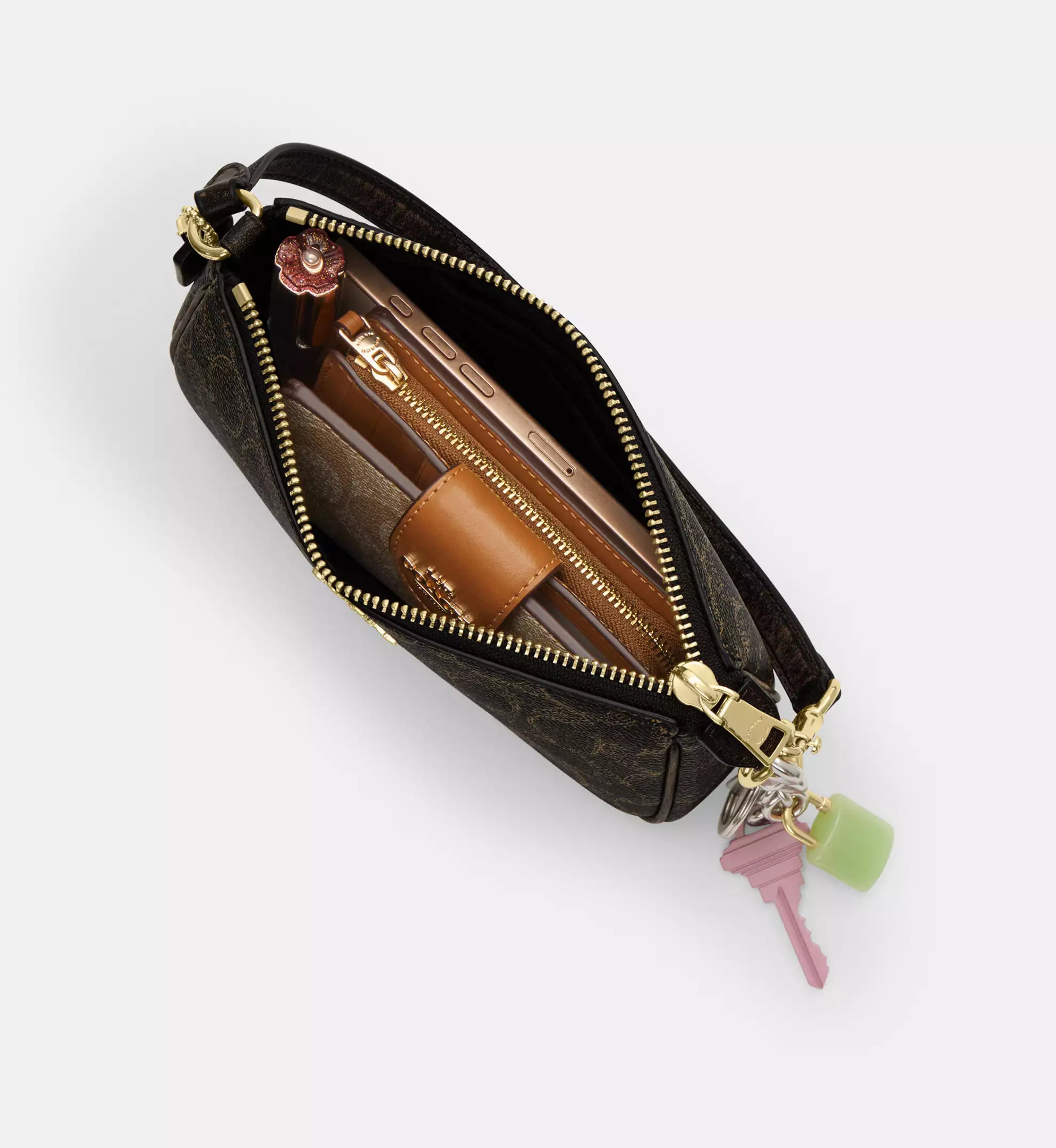 Nolita 19 In Loved Signature Canvas With Charms 'Signature Canvas Gold Brown'