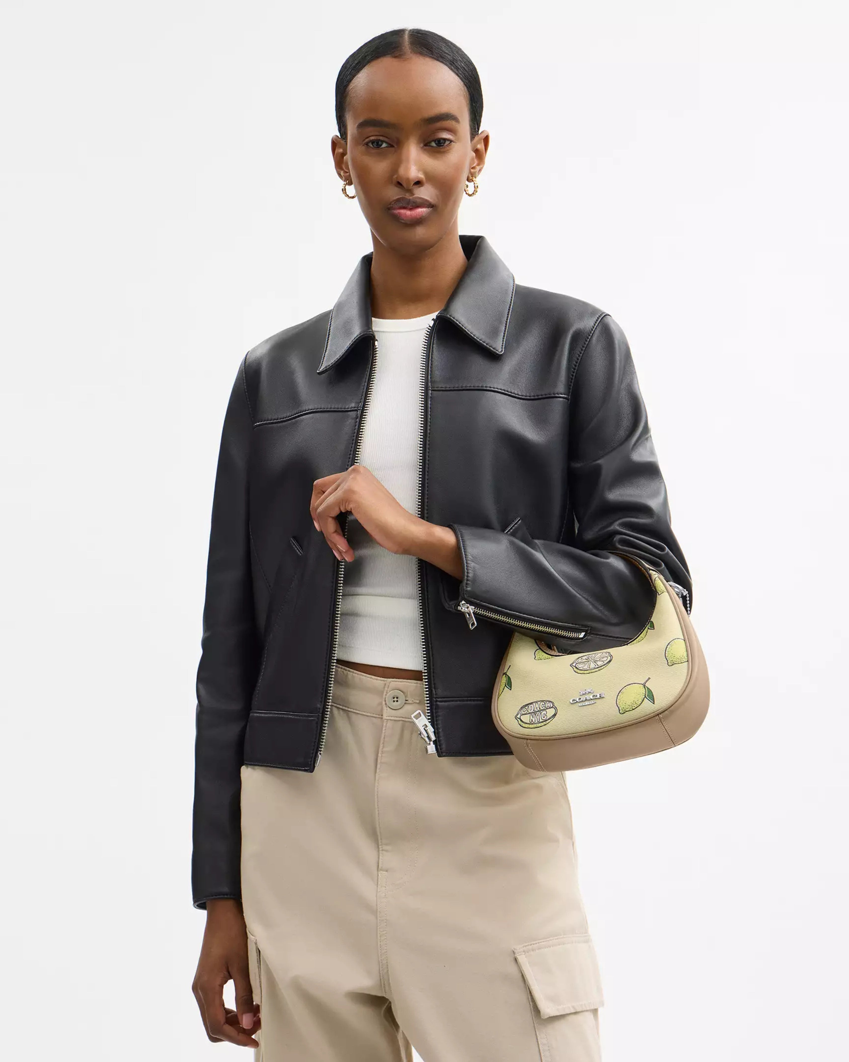 Coach Carmen Mini Crossbody Bag With 'Lemon Print'