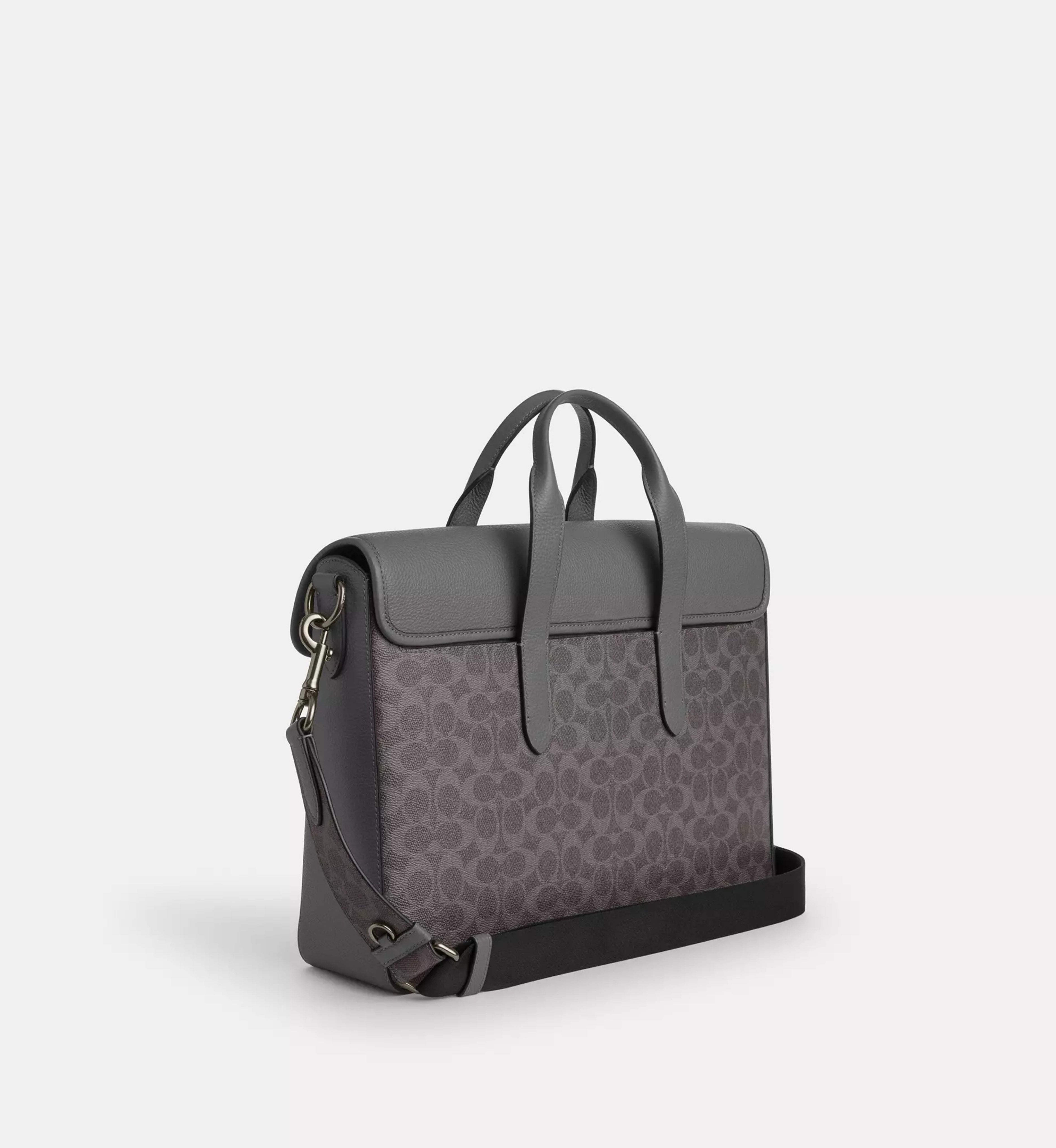 Coach Sullivan Portfolio Brief In Signature Canvas 'Signature Canvas Gunmetal Grey Charcoal'