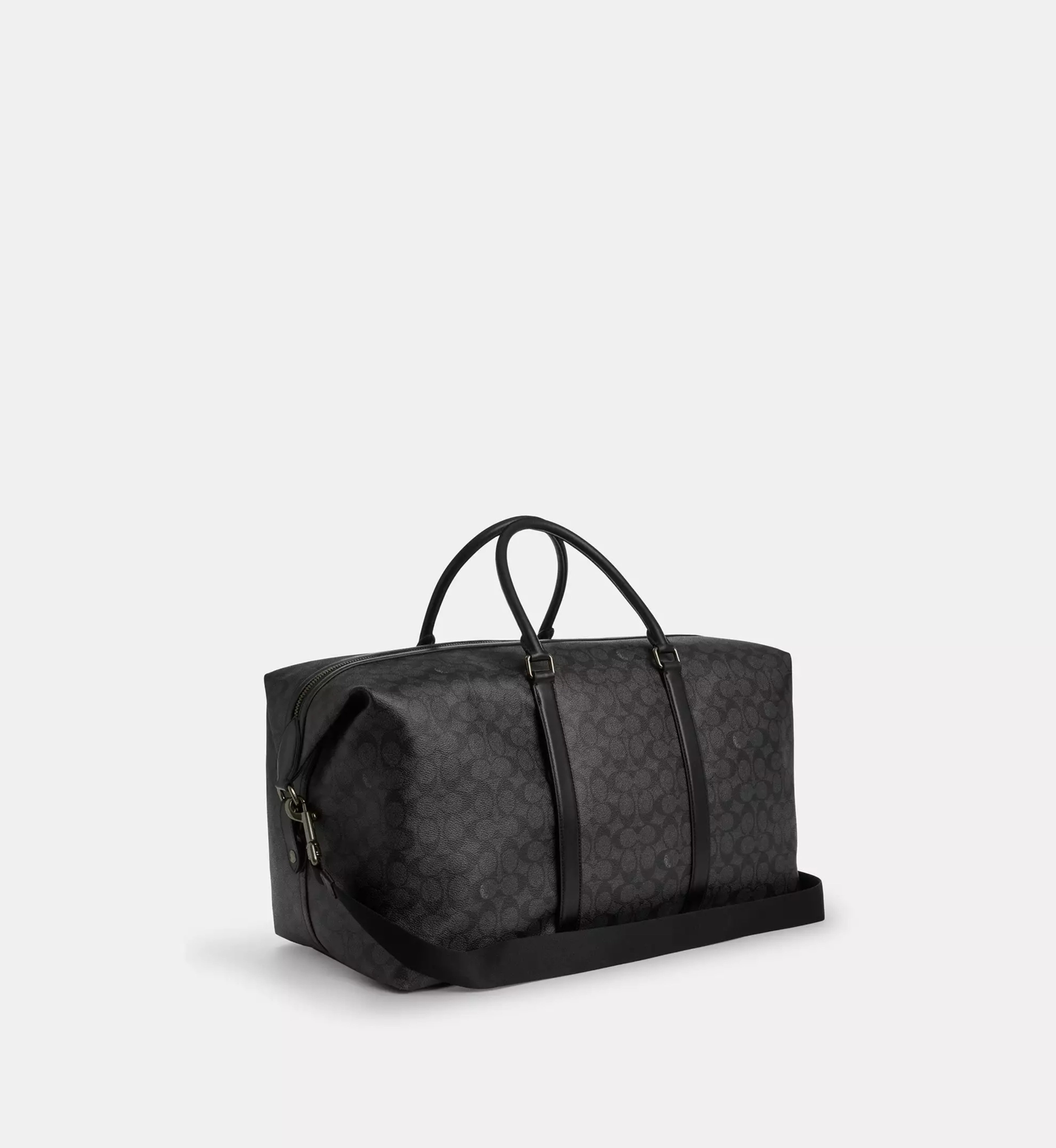 Coach Trekker Bag 52 In Signature Canvas 'Gunmetal Charcoal Black'