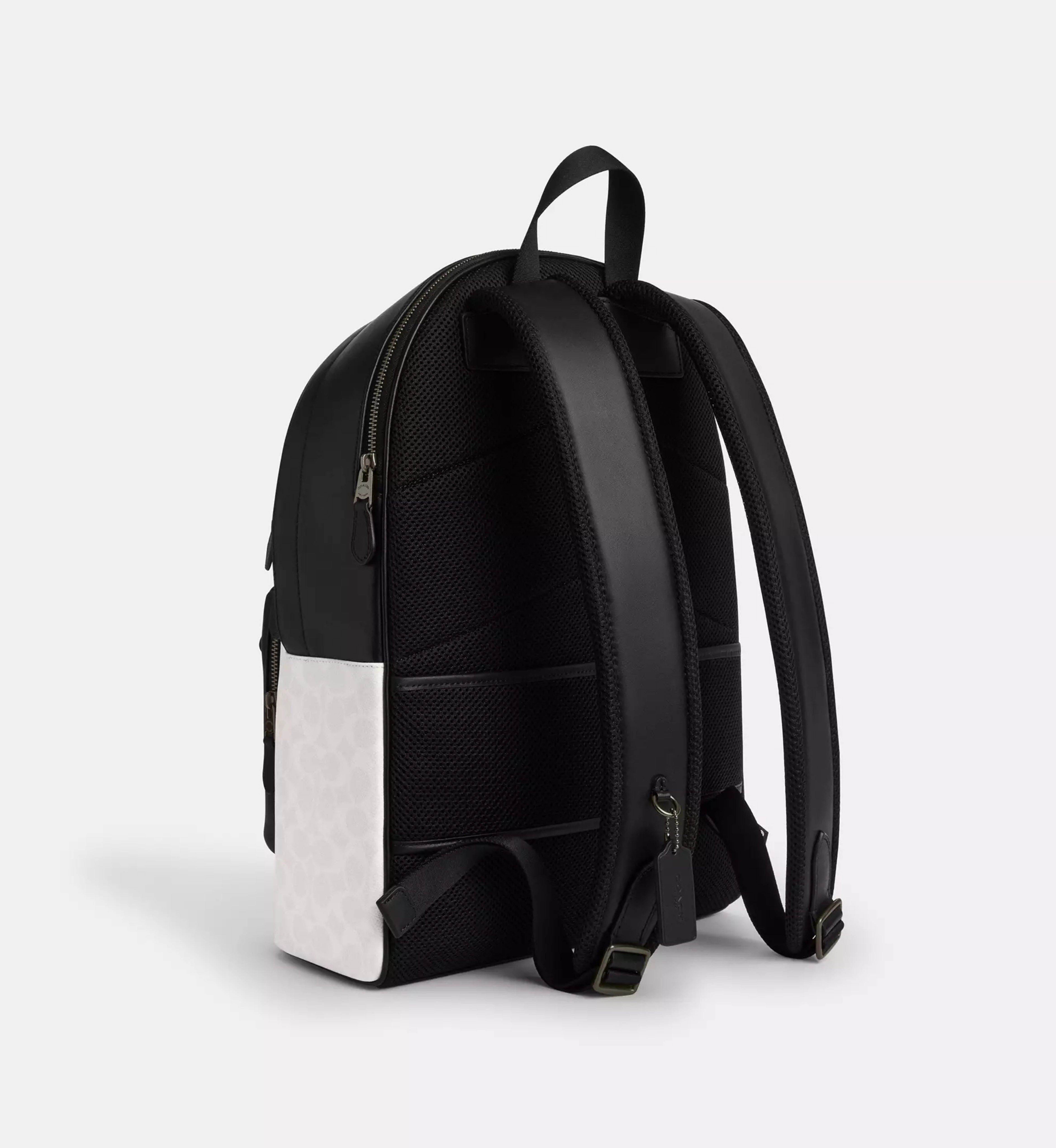 Coach West Backpack In Signature Canvas 'Signature Canvas Gunmetal Chalk Black'