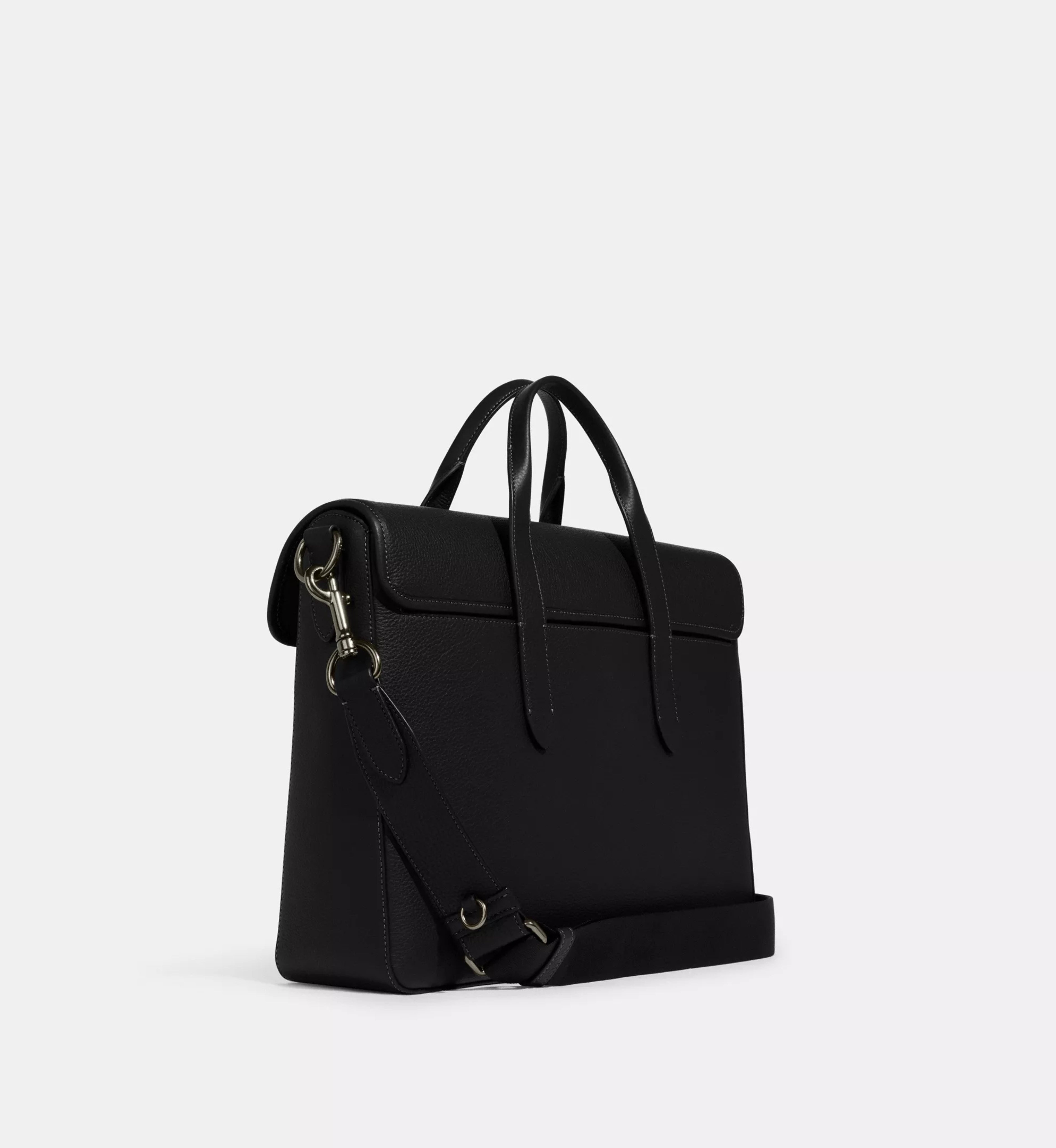 Coach Sullivan Portfolio Brief 'Pebbled Leather Gunmetal Black'