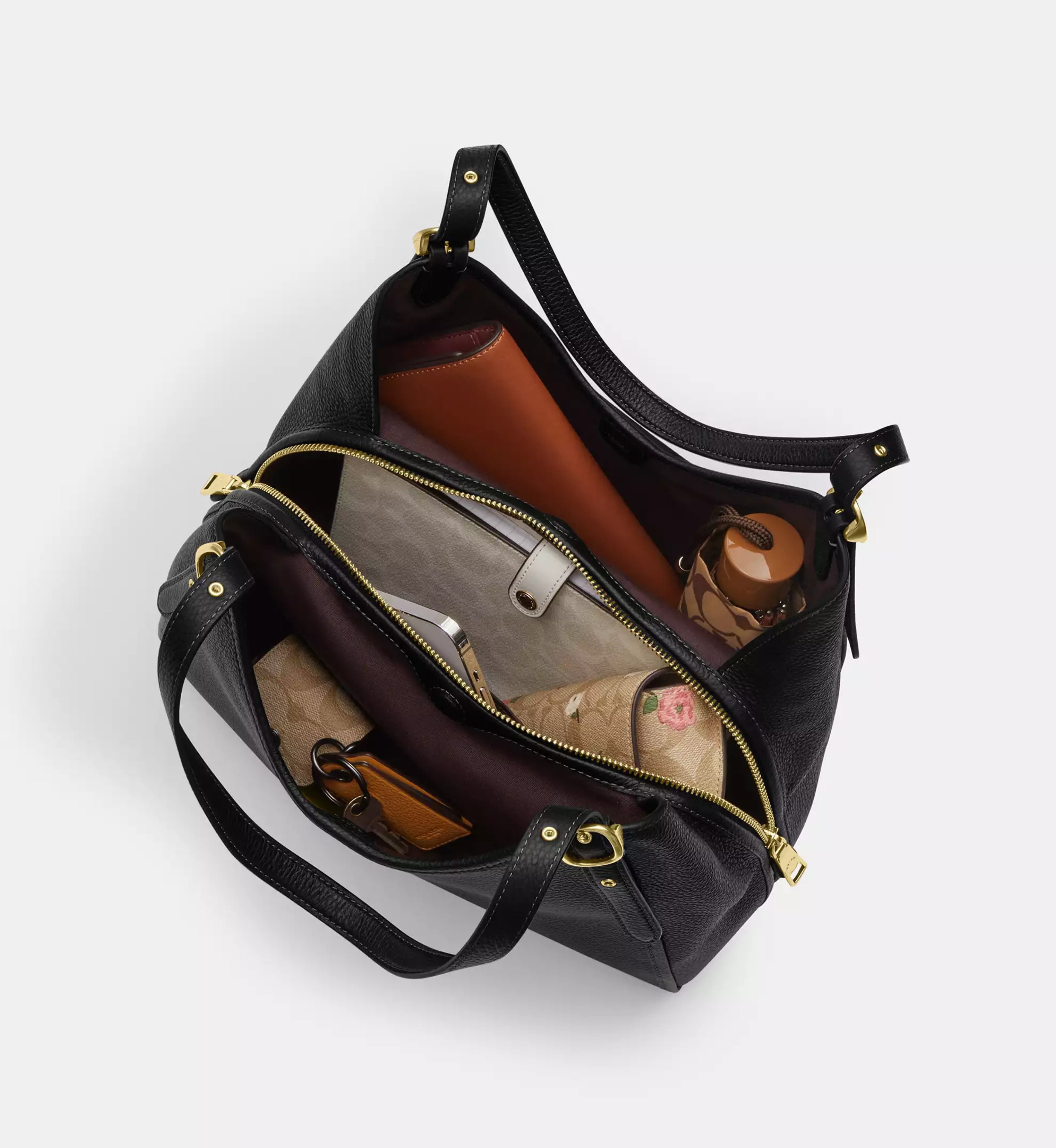 Coach Erin Shoulder Bag 'Pebbled Leather Gold Maple'