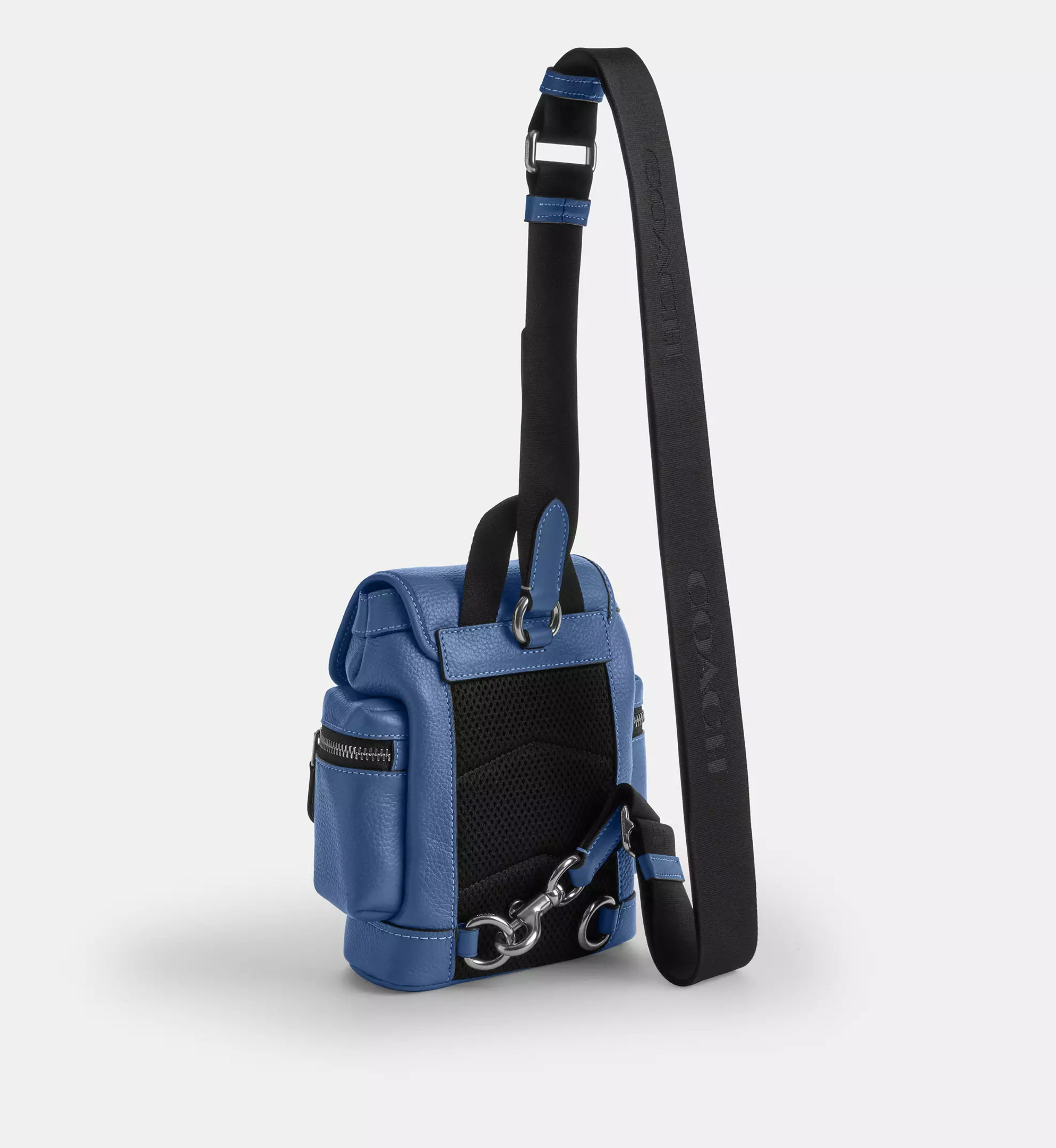 Coach Sprint Sling Pack 'Pebbled Leather Silver Light Denim'