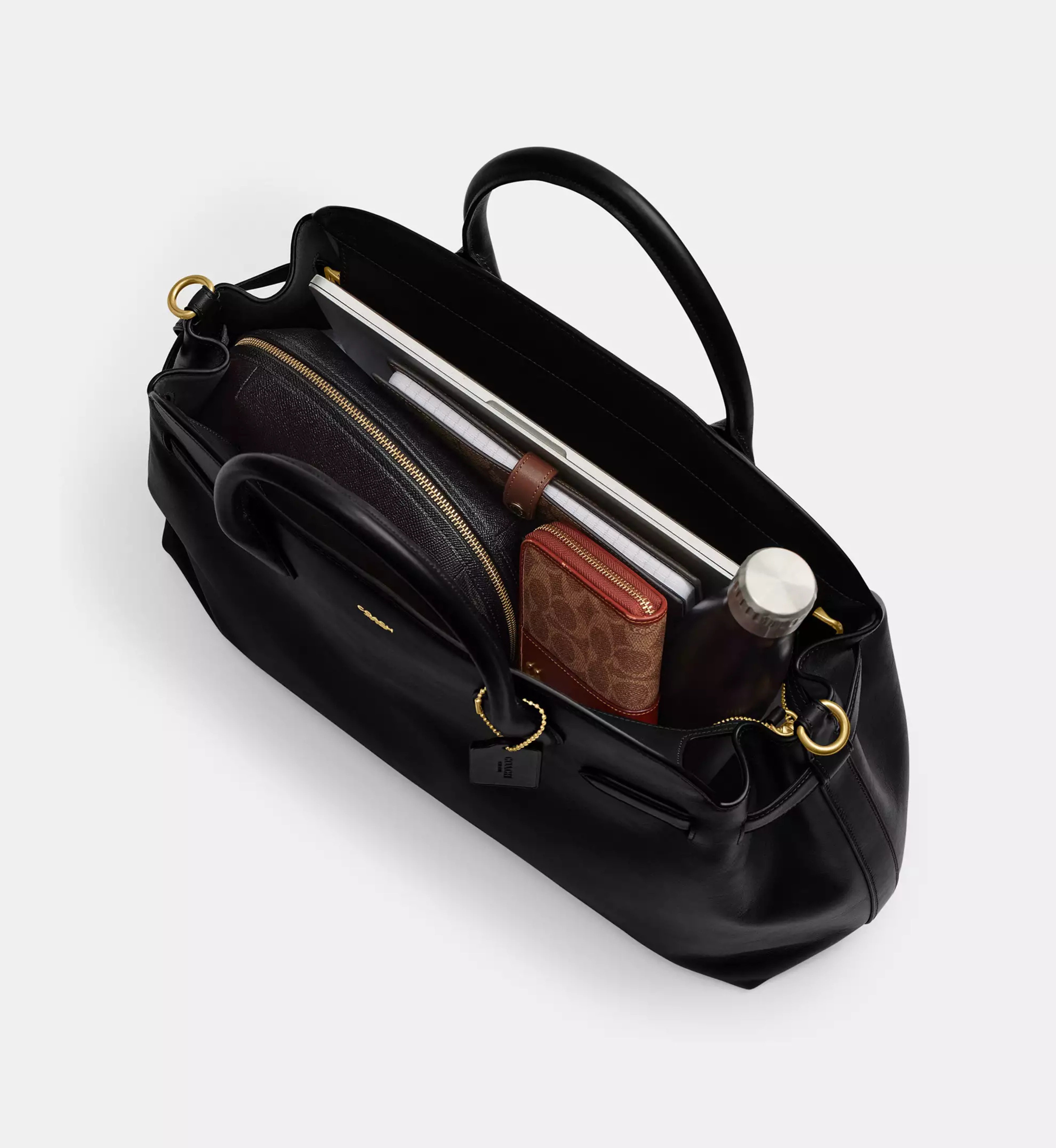 Coach Soft Empire Carryall Bag 48 'Smooth Leather Brass Black'