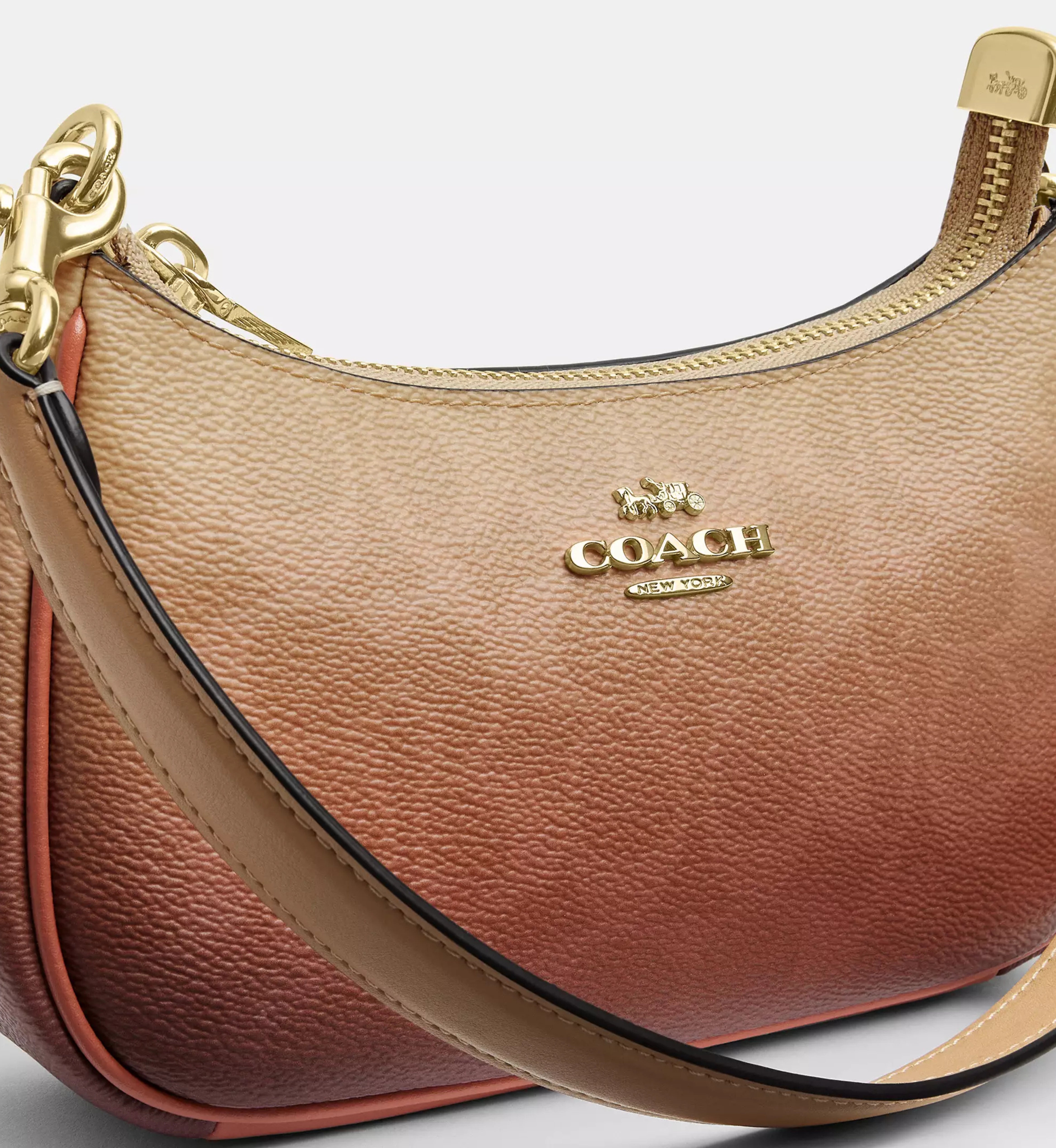 Coach Teri Mini Crossbody Bag In Ombre Signature Canvas 'Signature Canvas Gold Sunset'