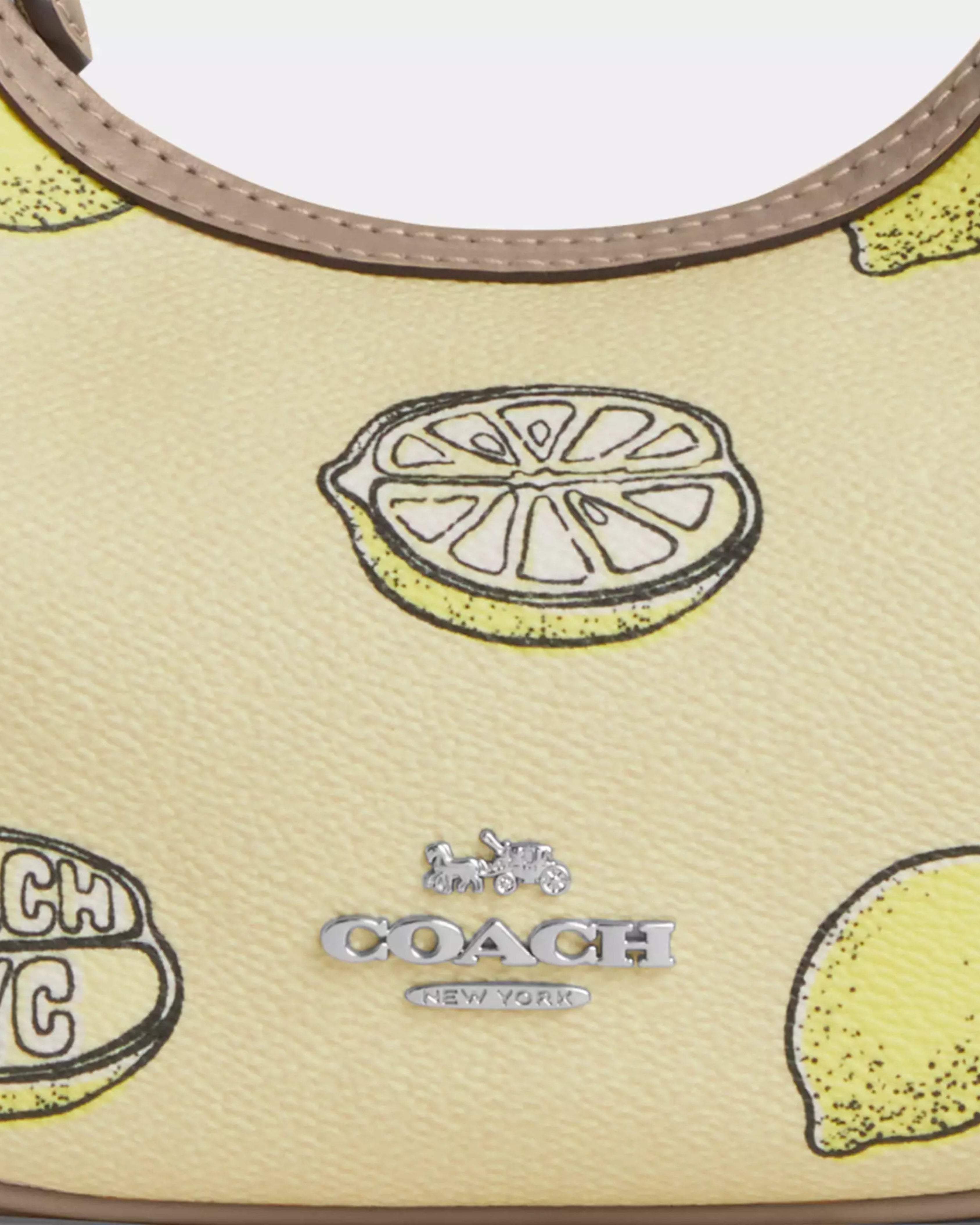 Coach Carmen Mini Crossbody Bag With 'Lemon Print'