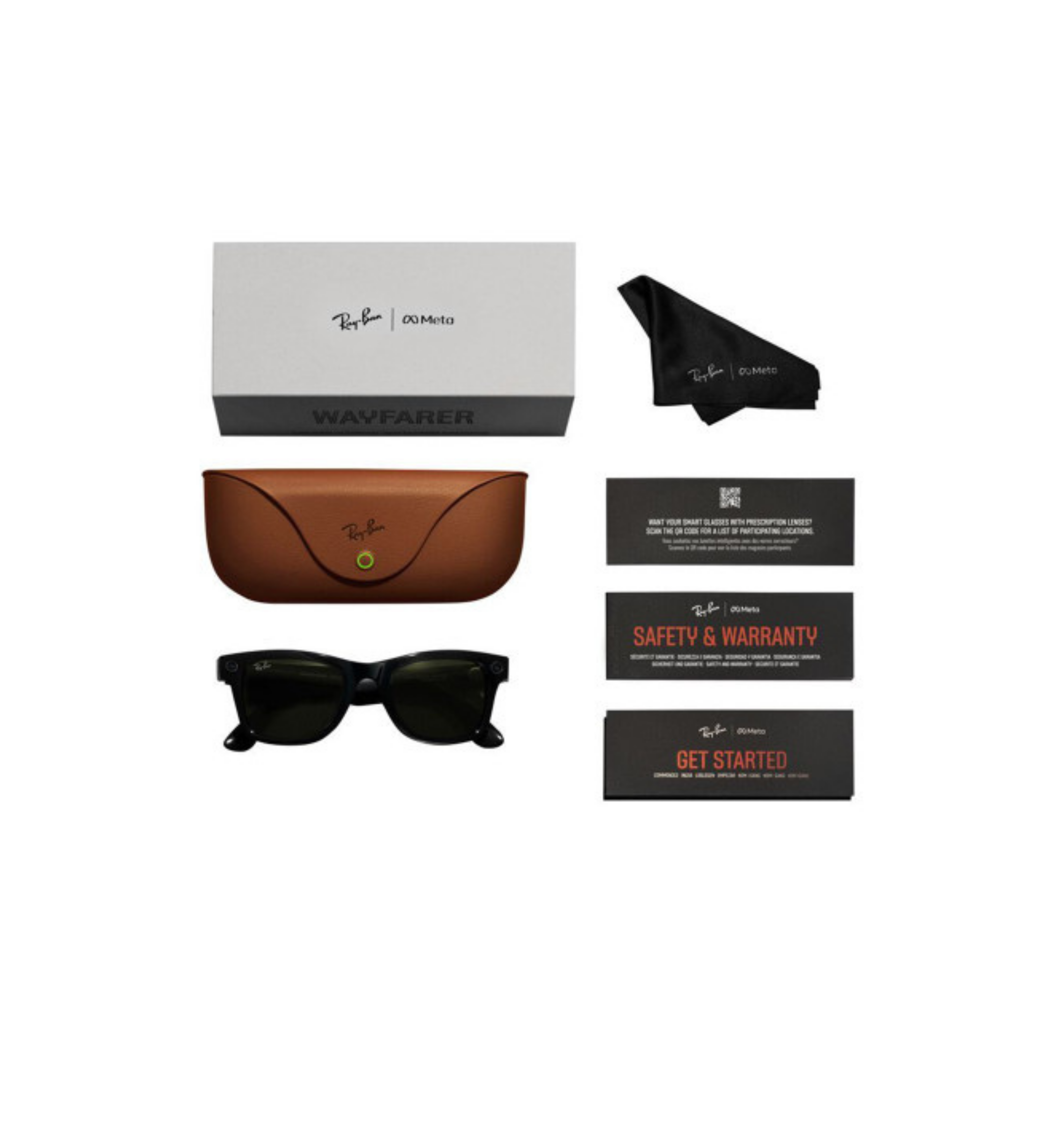 Ray Ban Meta Smart Glasses - Wayfarer Shiny Black G-15 'Green Lenses'