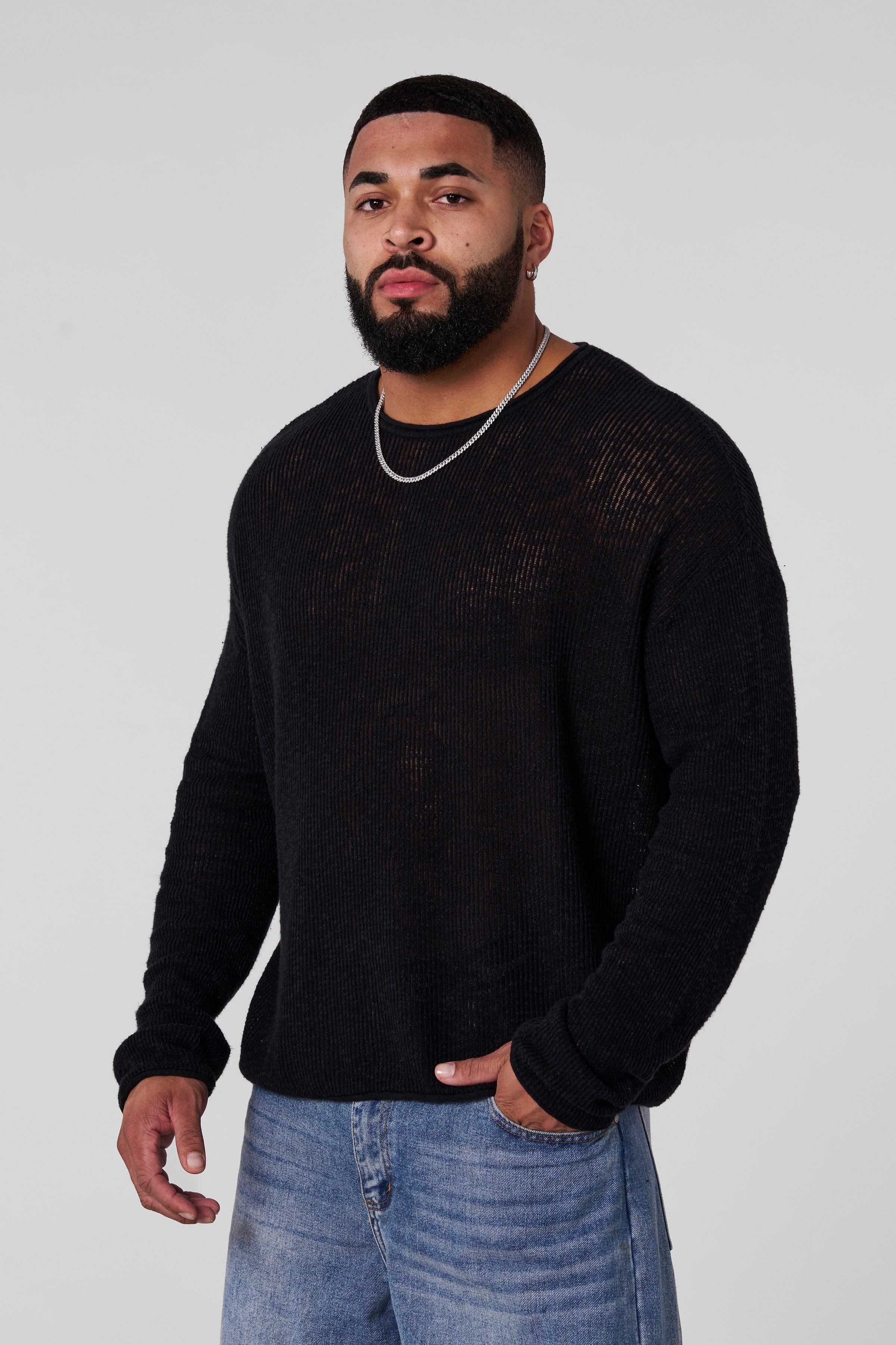 Young La 8015 - After Dark Crochet Longsleeve 'Black'