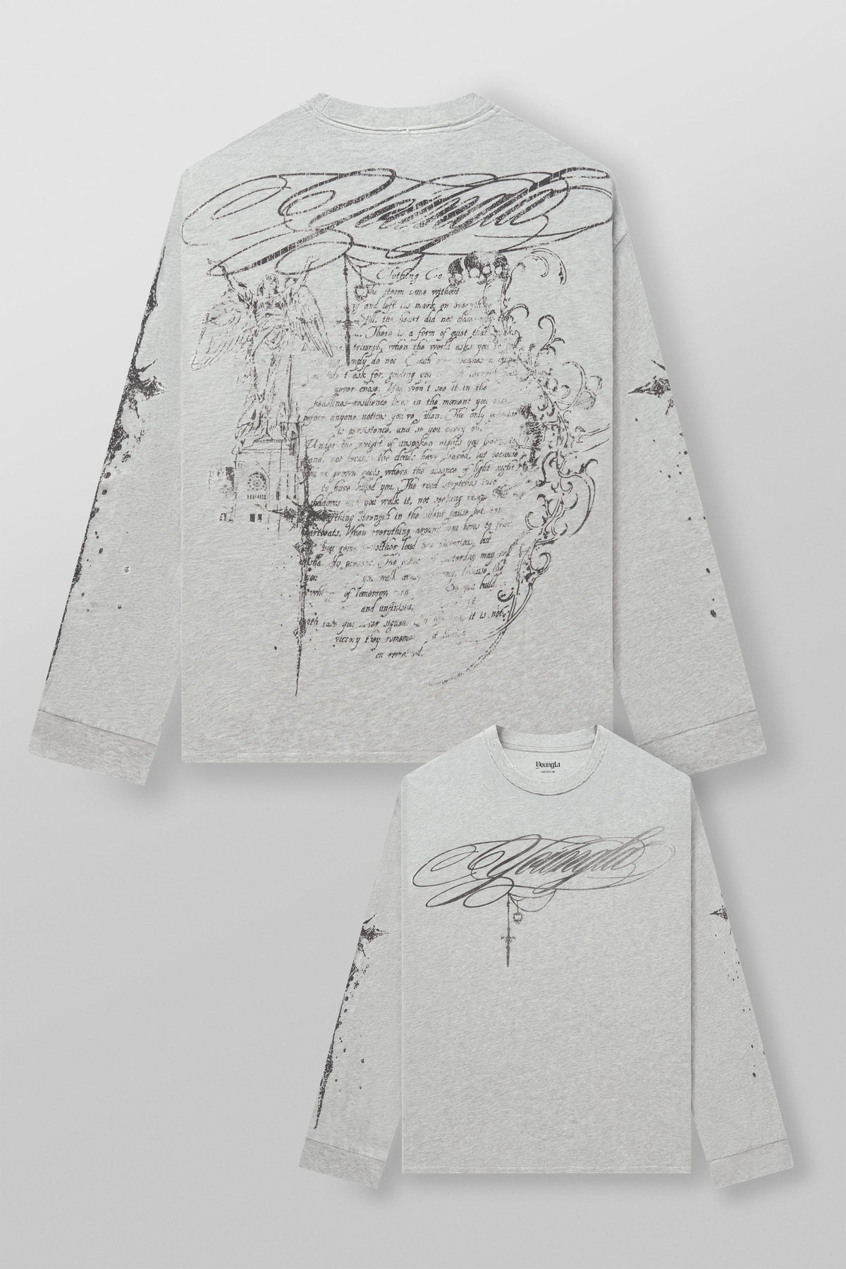 YoungLA 8104 - Sacred Sigil Longsleeves 'Heather Grey'