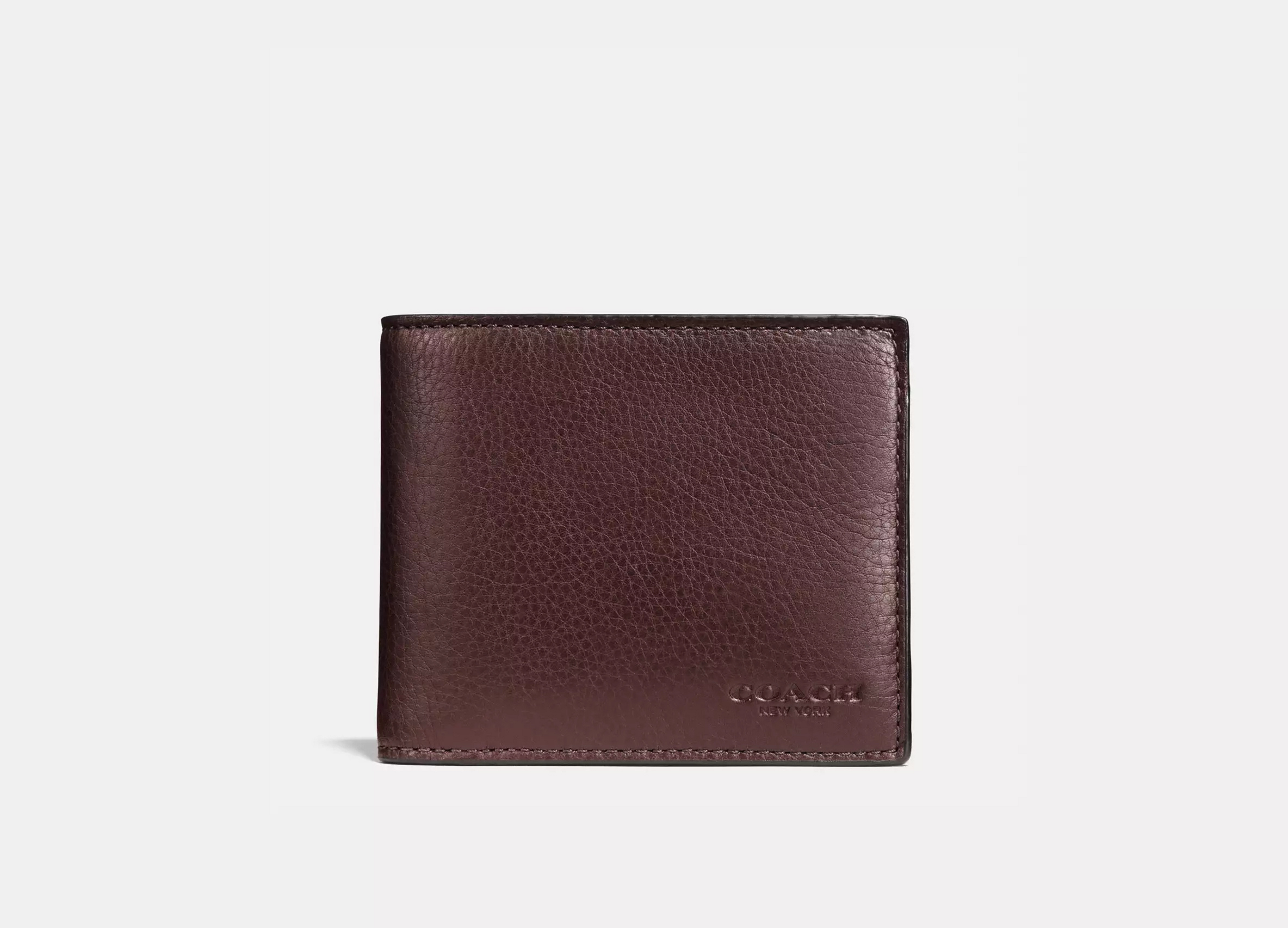 Coach 3 In 1 Wallet In Signature Canvas - Smooth leather/Mahogany Brown