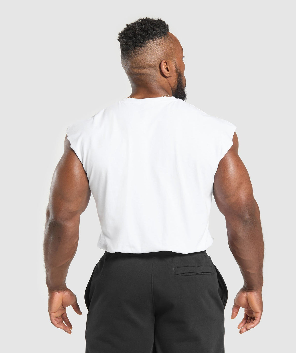 Gymshark Critical Cut Off Tank 'White'
