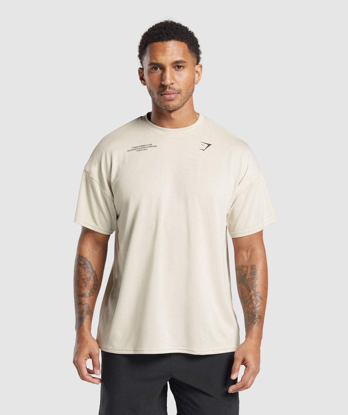 Gymshark Conditioning Club Oversized T-Shirt 'Pebble Grey'