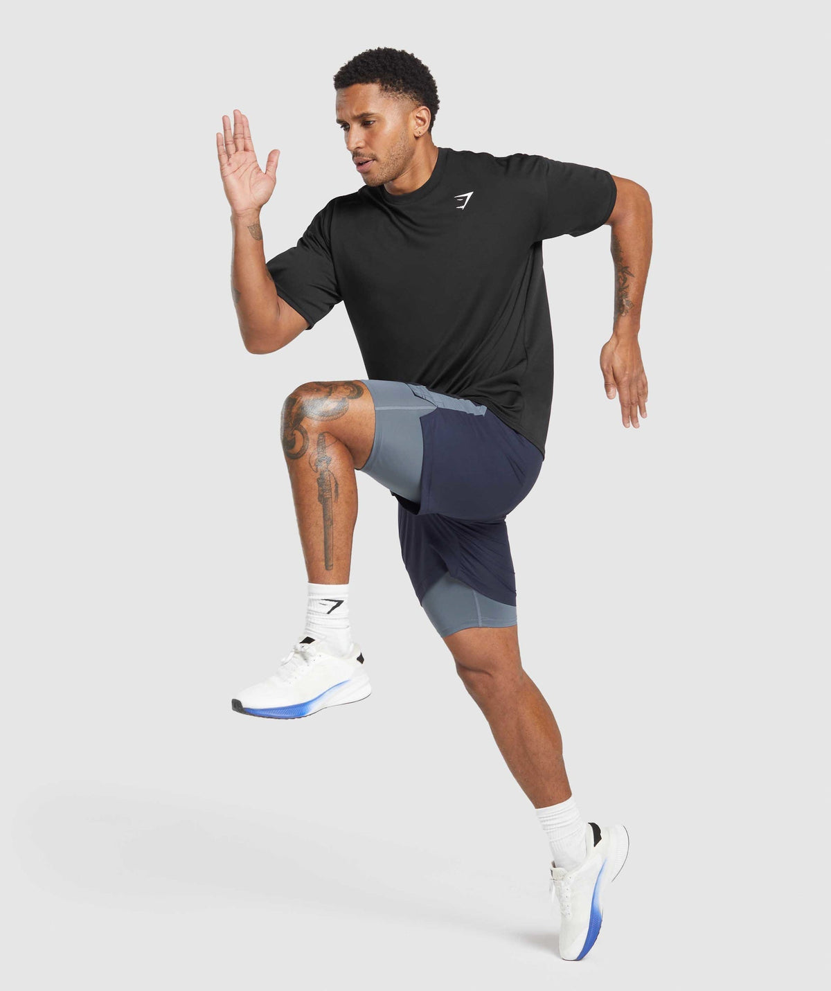 Gymshark Sport 7" 2-in-1 Shorts 'Heavy Blue Iron Blue'
