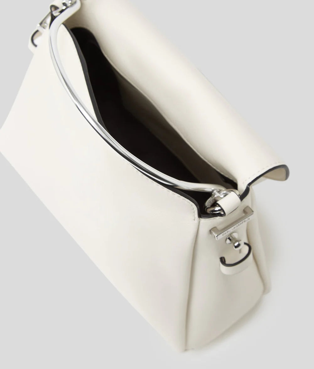 KarlLagerfeld Kl Studio Small Top Handle Bag Off White