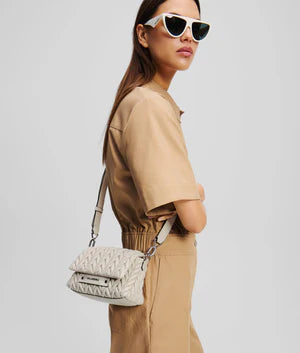 KarlLagerfeld Kweave Crossbody Bag Cement