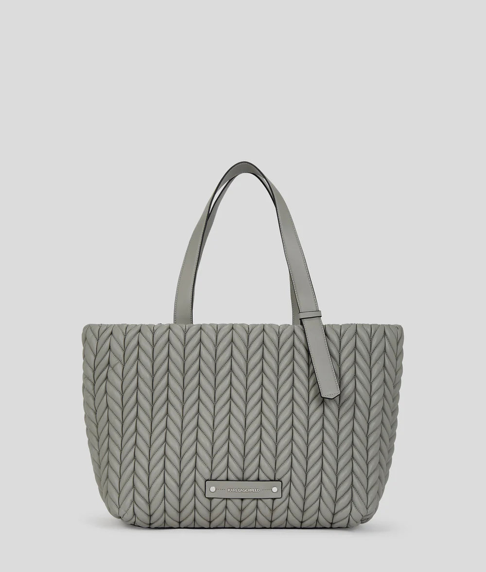 KarlLagerfeld Kweave Large Tote Bag Cloud Grey
