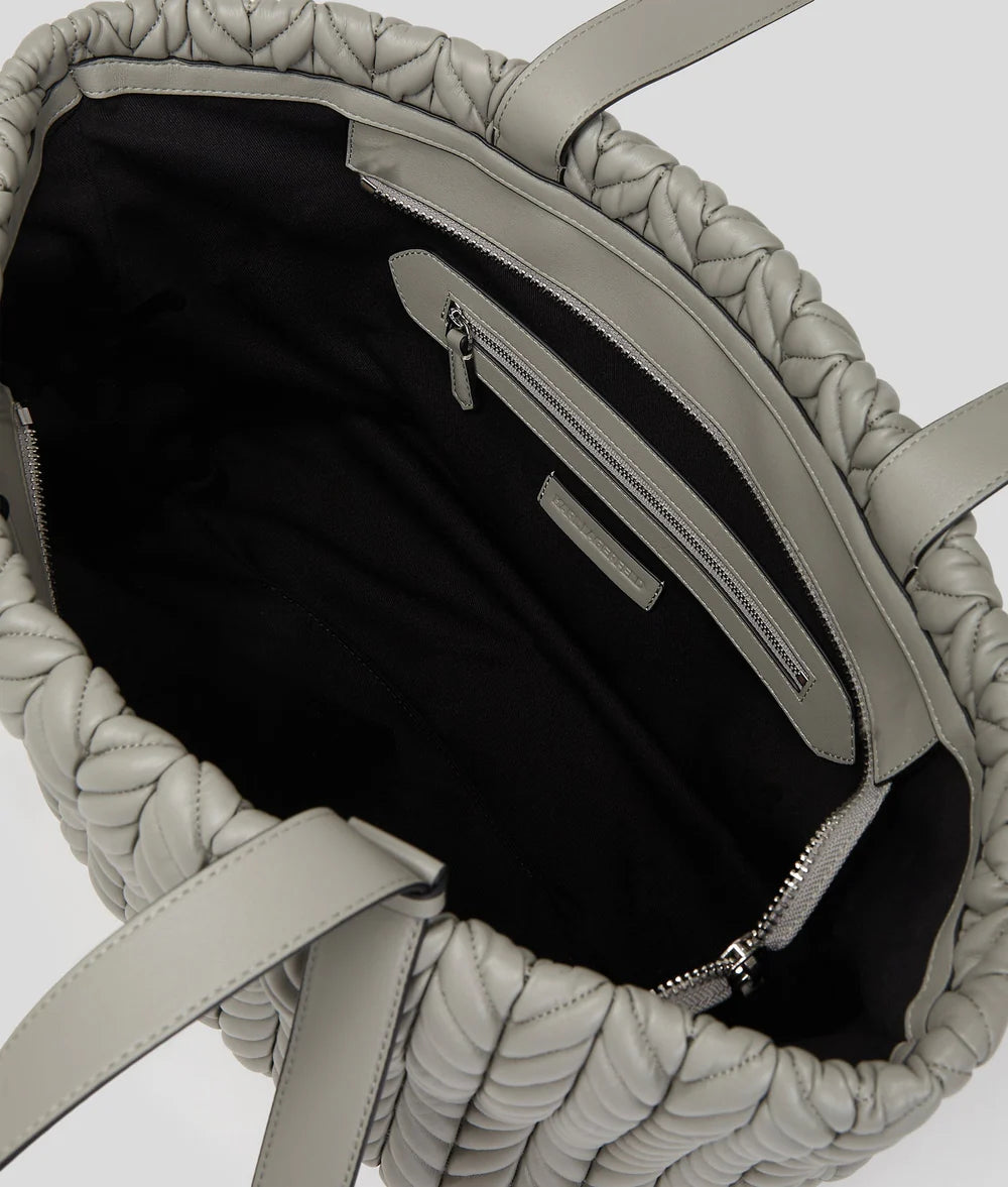 KarlLagerfeld Kweave Large Tote Bag Cloud Grey
