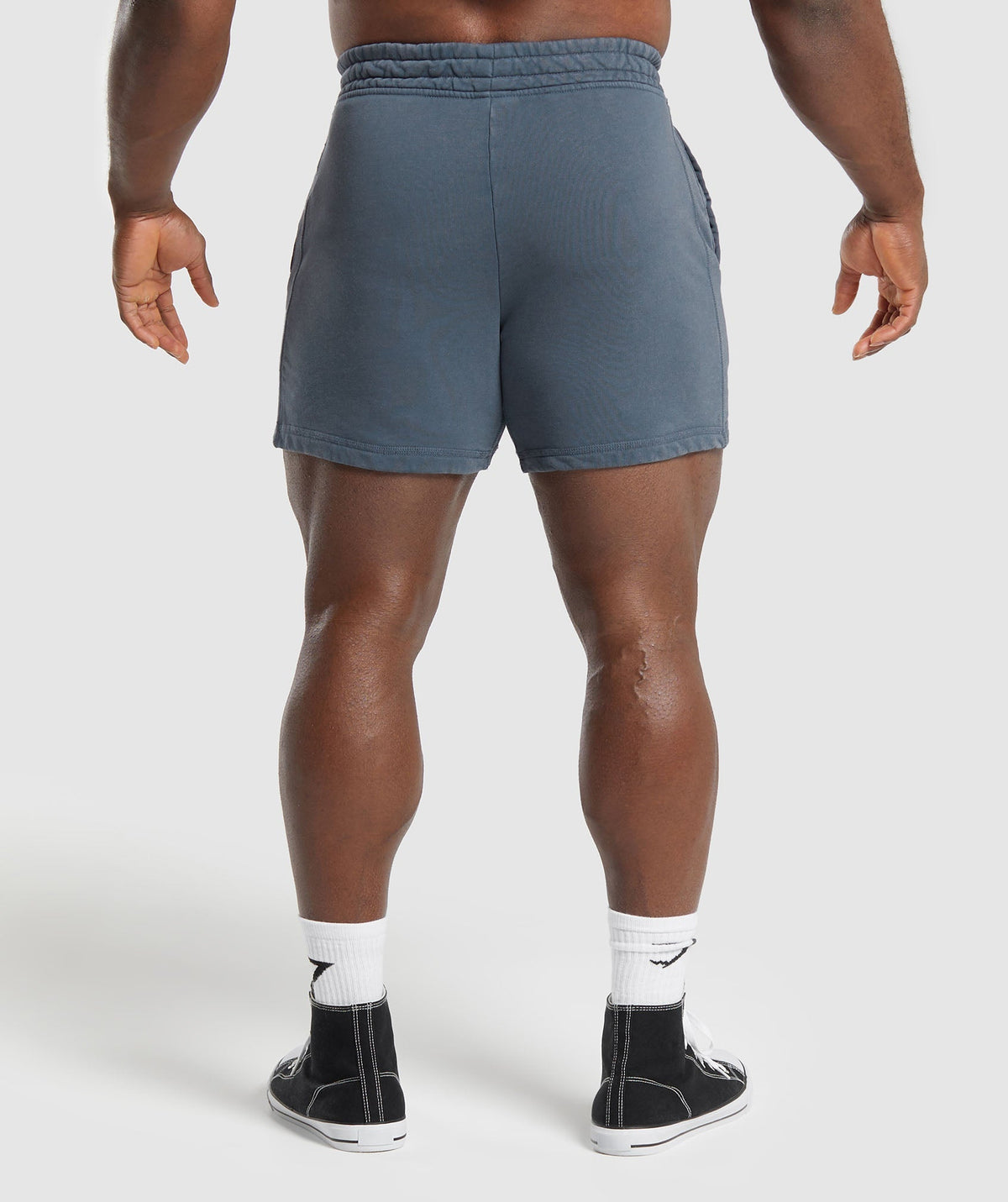 Gymshark Power Washed 5" Shorts 'Titanium Blue Acid Wash Small Ball'