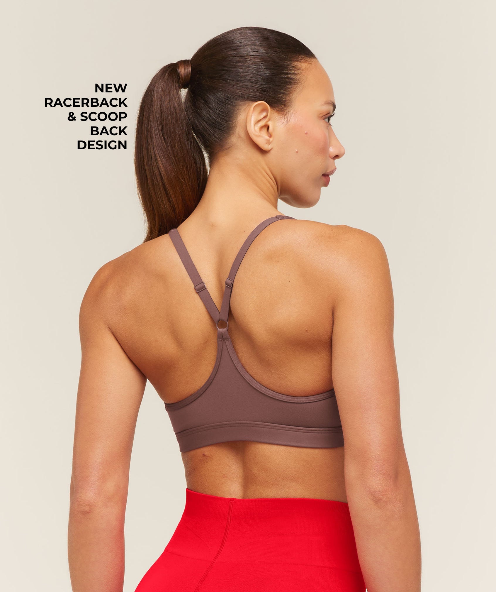 Gymshark Ruched Sports Bra 2.0 'Espresso Brown'