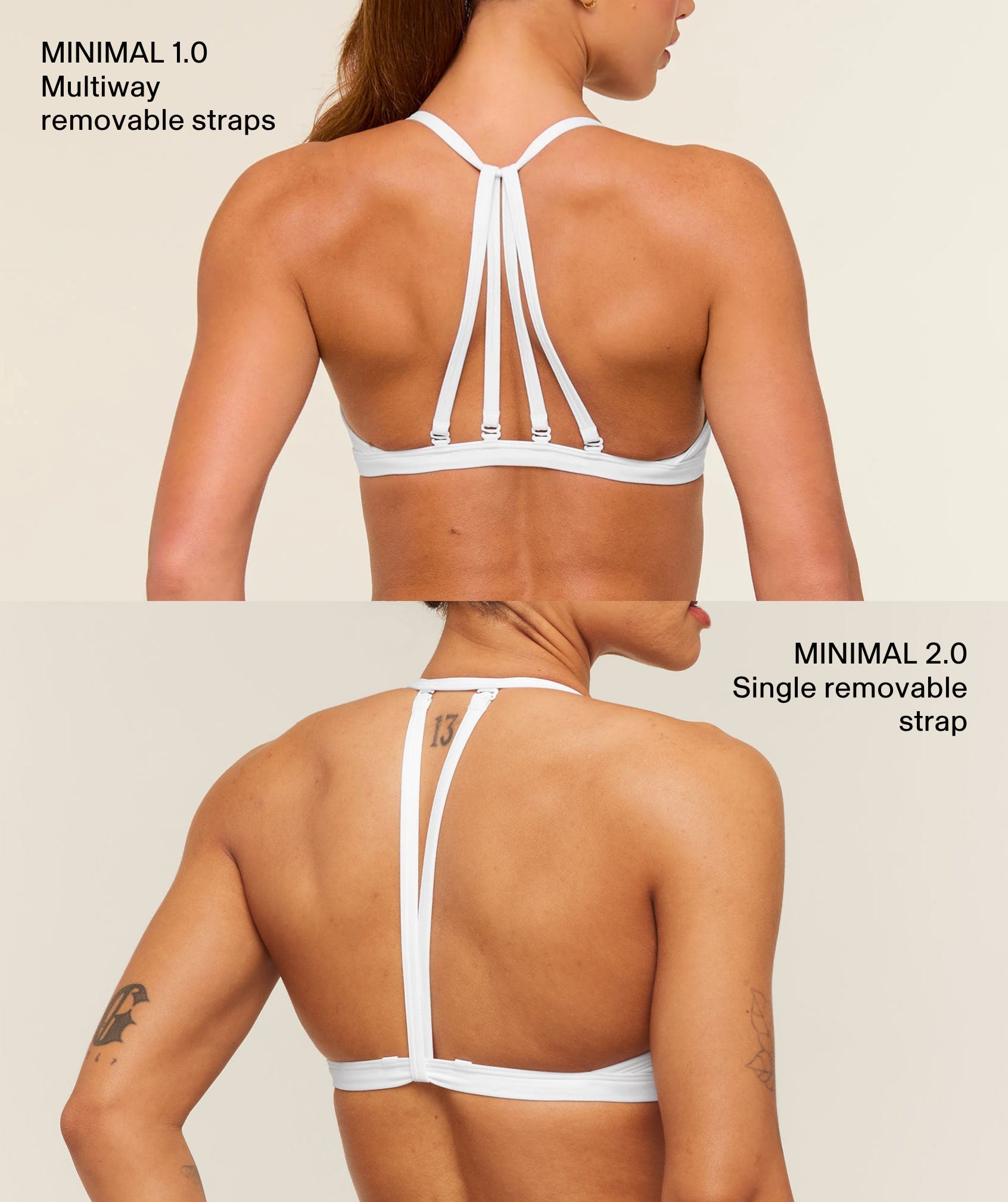 Gymshark Minimal Sports Bra 2.0 'White'