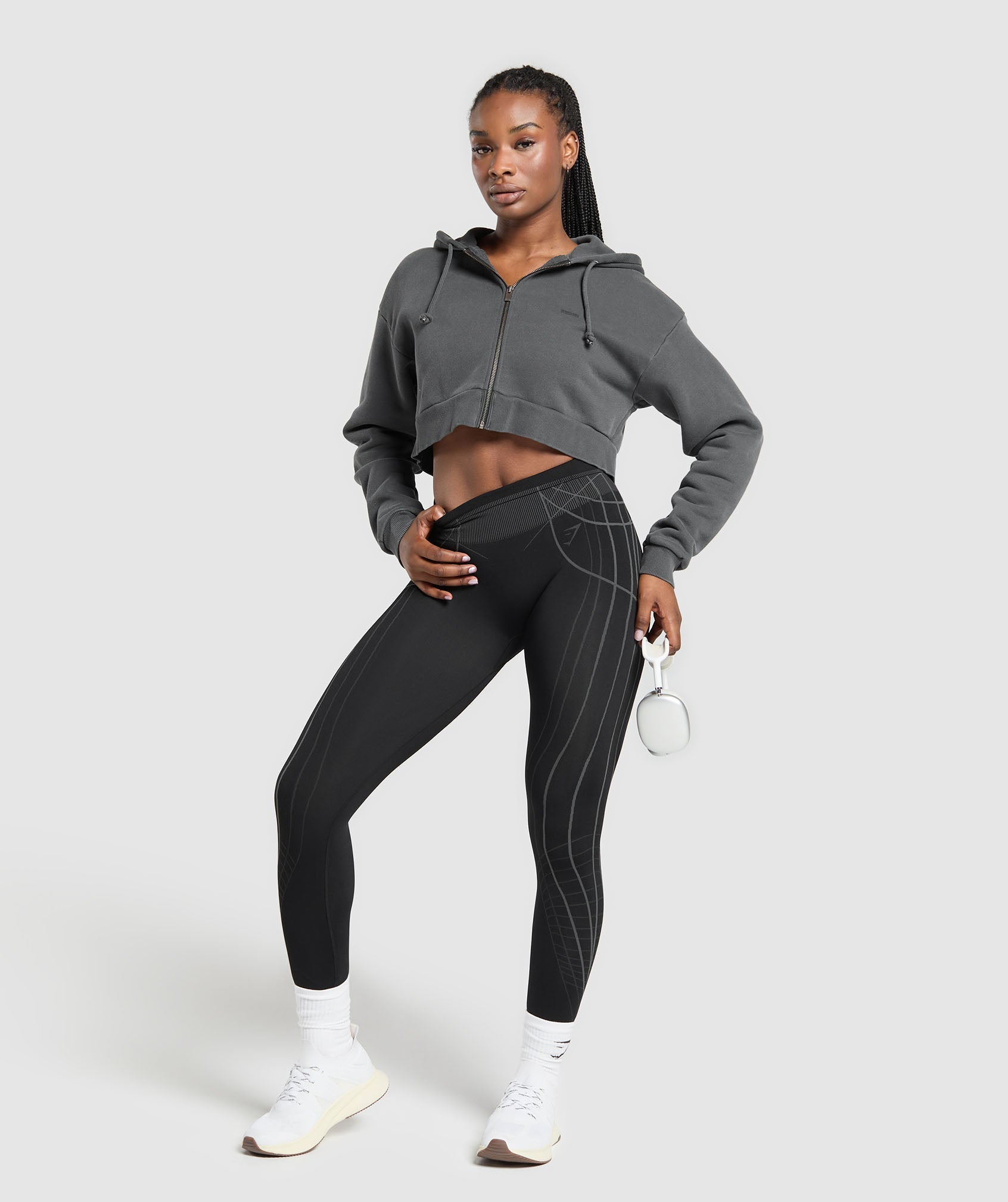 Gymshark Apex Seamless Leggings 'Black Graphite Grey'