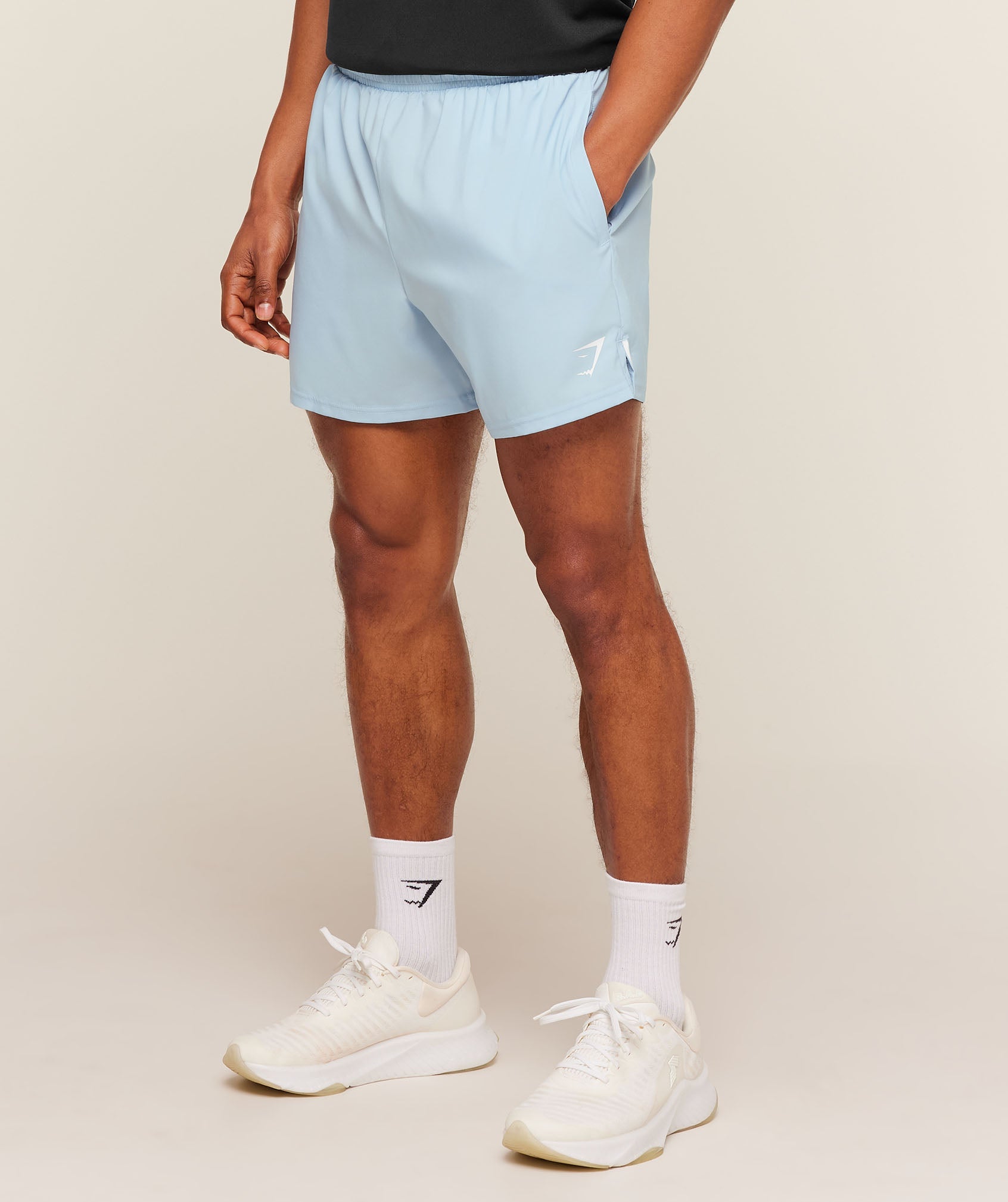 Gymshark Arrival Contrast Shorts 'Chilled Blue White'