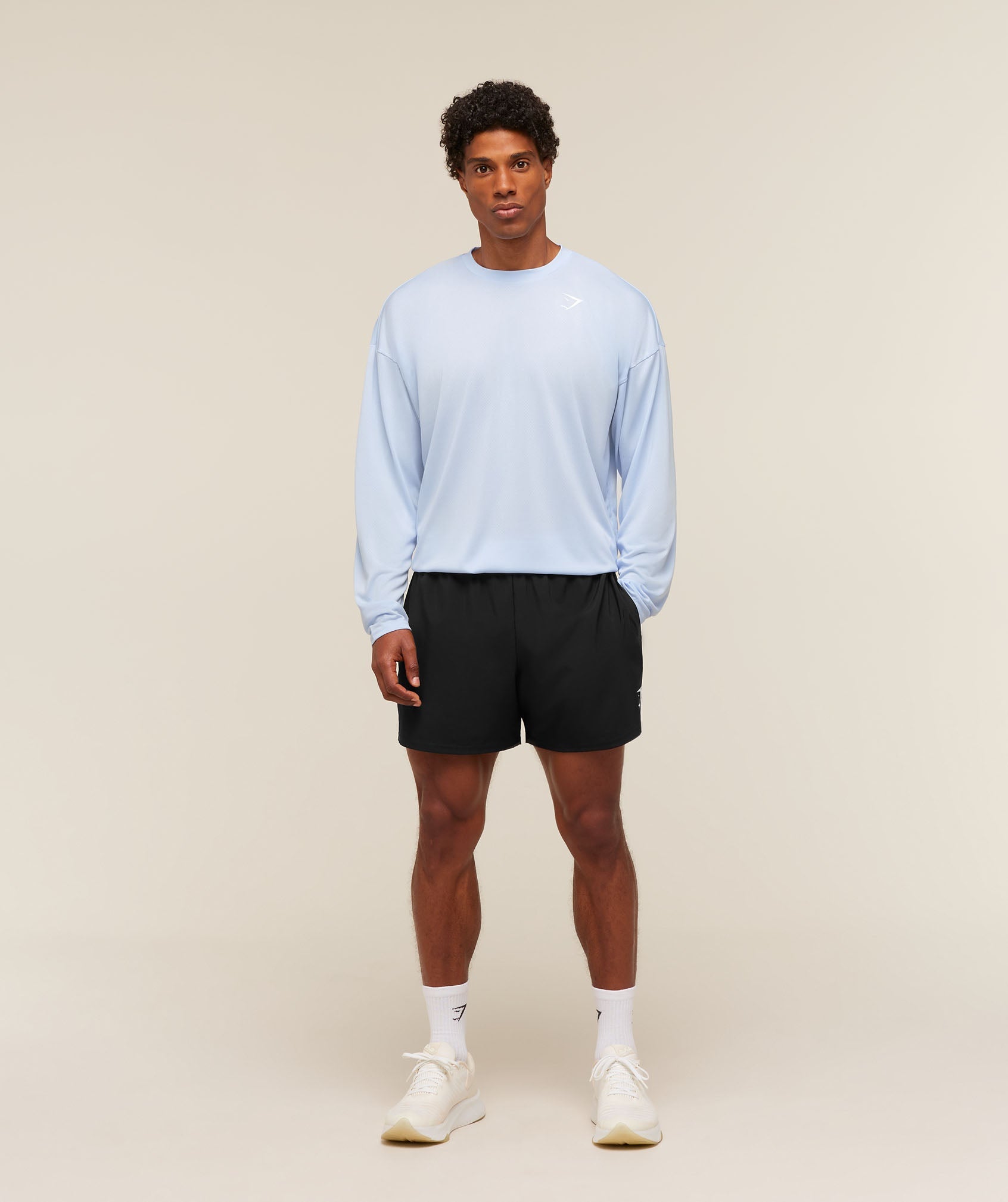 Gymshark Arrival Oversized Long Sleeve T-Shirt 'Tranquil Blue'